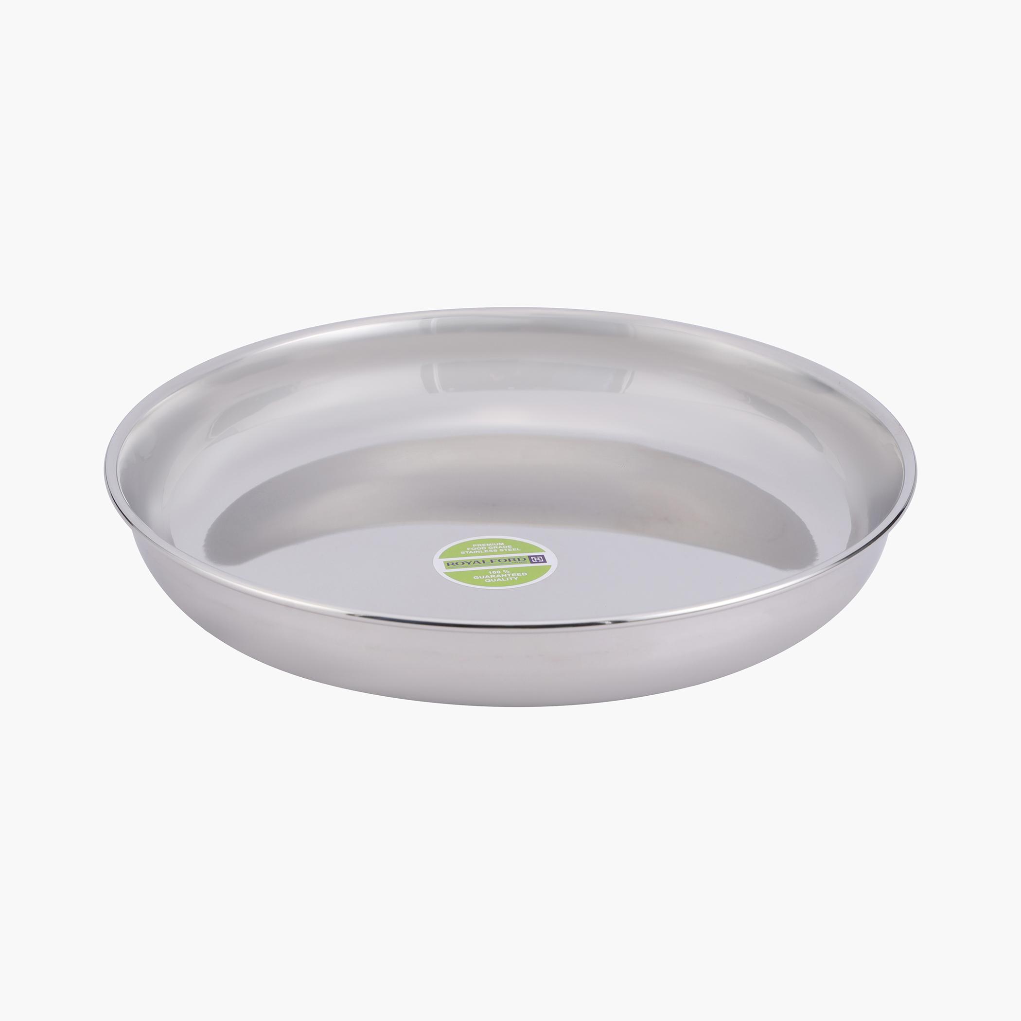 صحن أرز ستانلس ستيل من رويال فورد - 25 سم-household-dining-dinnerware-plates-image-5