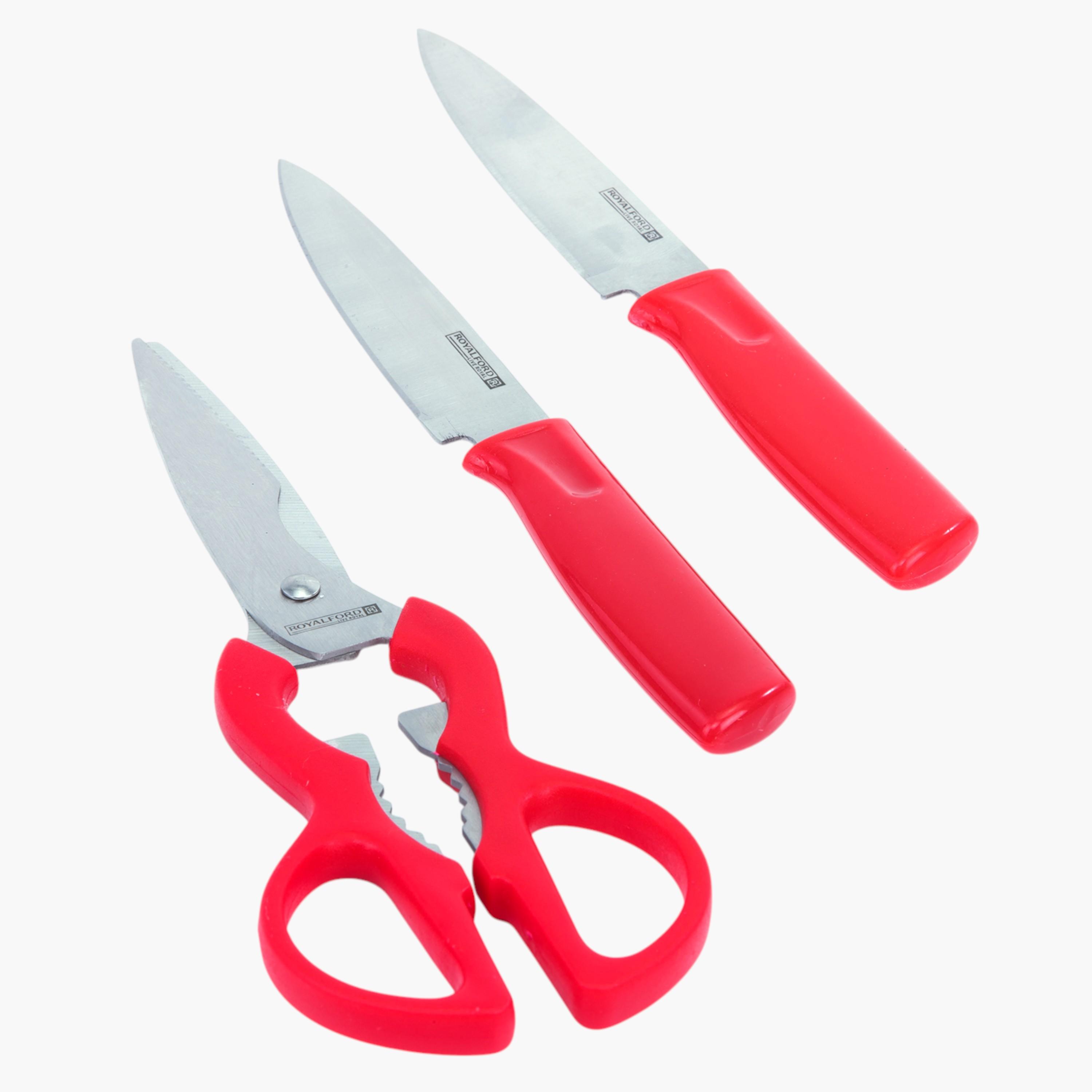 Royalford 4-Piece Kitchen Knife Set with Cutting Board and Scissor-household-kitchen-kitchentoolsandutensils-knives-image-3