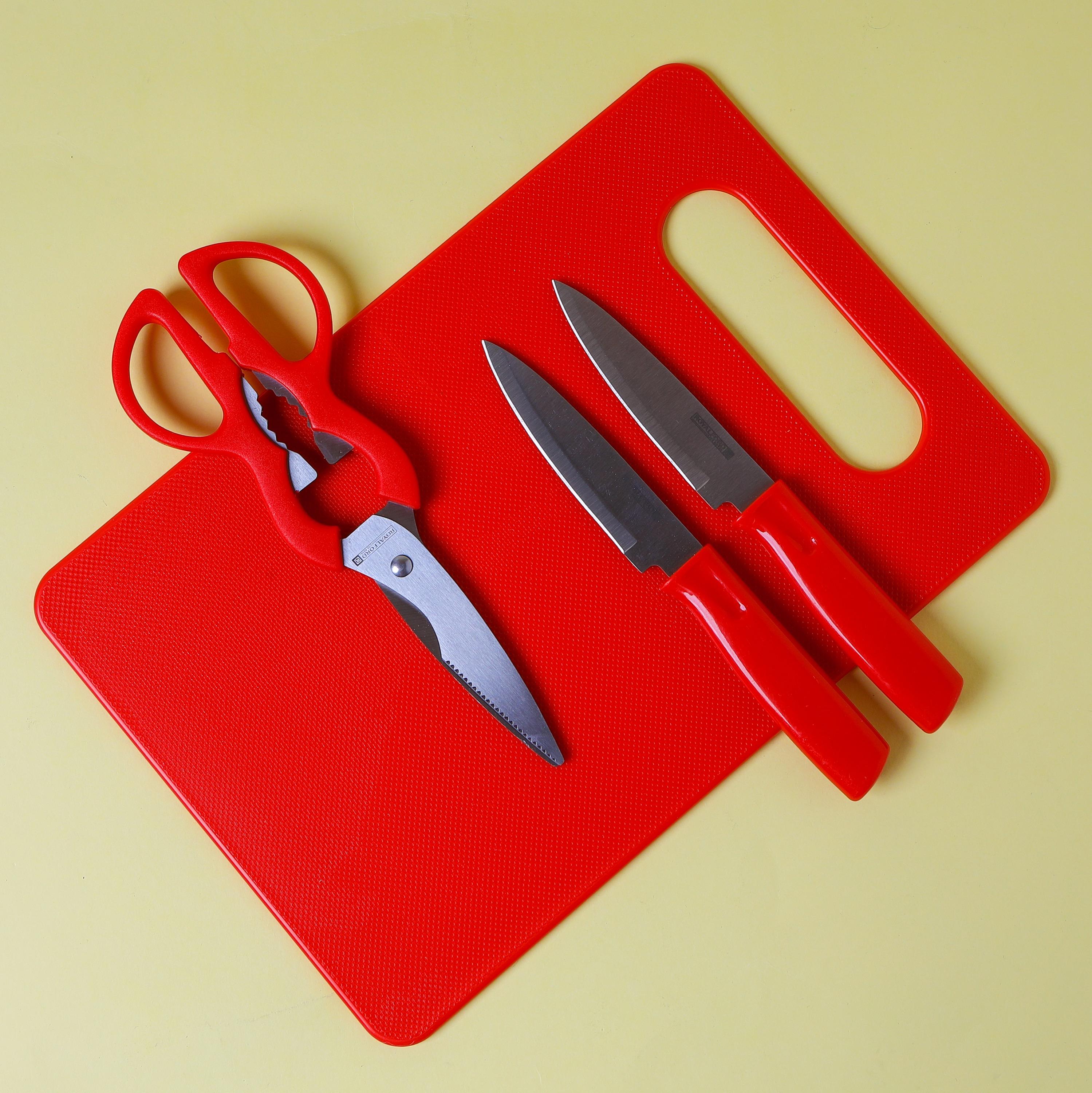 Royalford 4-Piece Kitchen Knife Set with Cutting Board and Scissor-household-kitchen-kitchentoolsandutensils-knives-image-6
