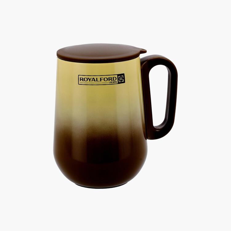 Royalford Double Wall Stainless Steel Mug with Lid - 270 ml-household-dining-teaandcoffee-mugsandcups-image-1