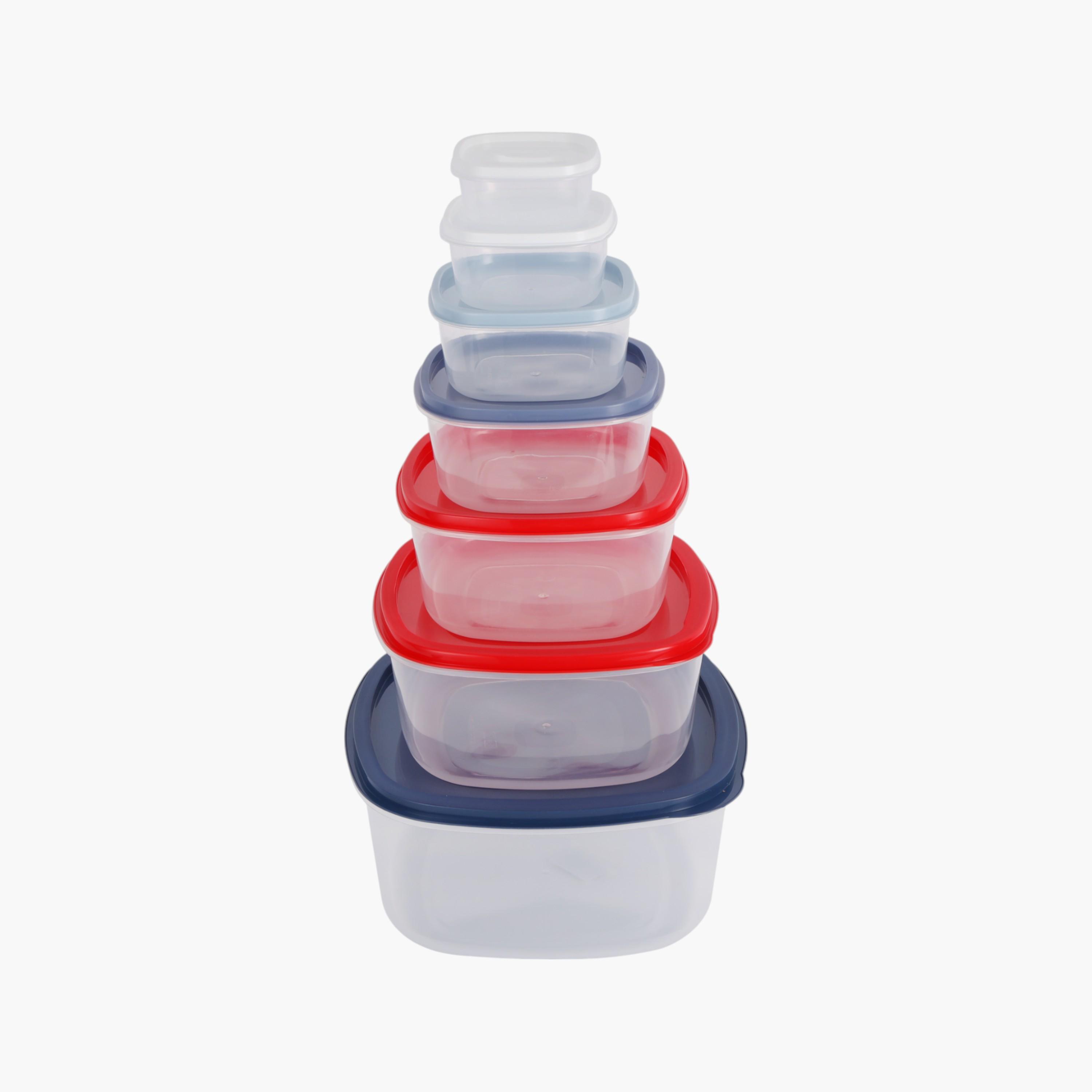 Royalford 7-Piece Square Food Storage Container Set-household-kitchen-foodstorage-containers-image-1