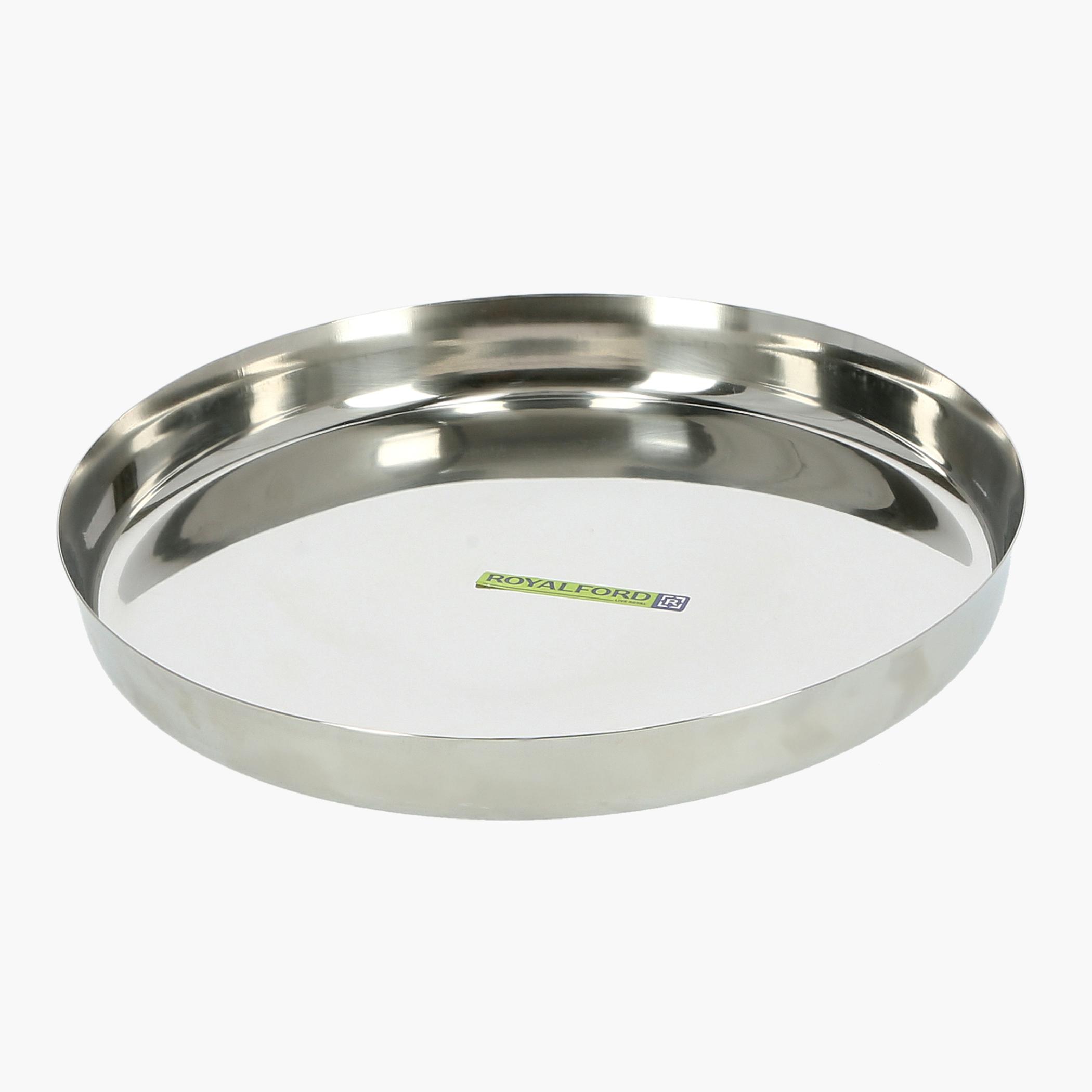 Stainless Steel Plate - 14 inches-household-dining-dinnerware-plates-image-1