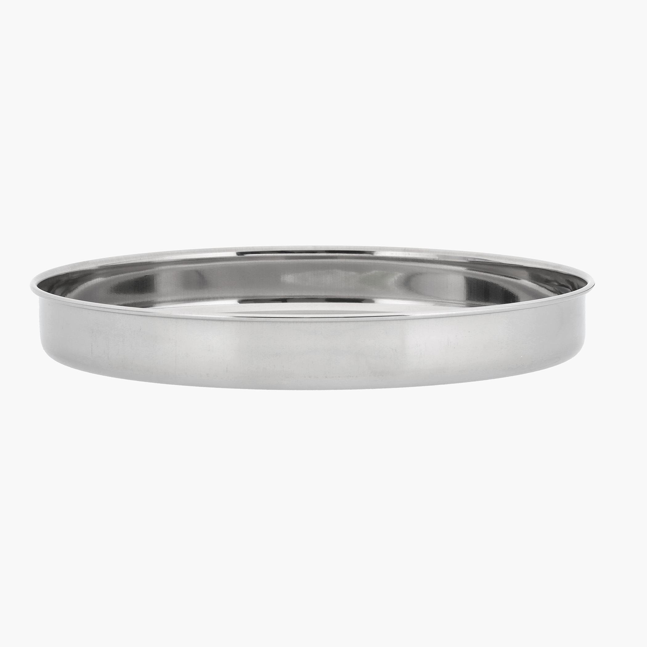 Stainless Steel Serving Plate - 26 cms-household-dining-dinnerware-plates-image-4
