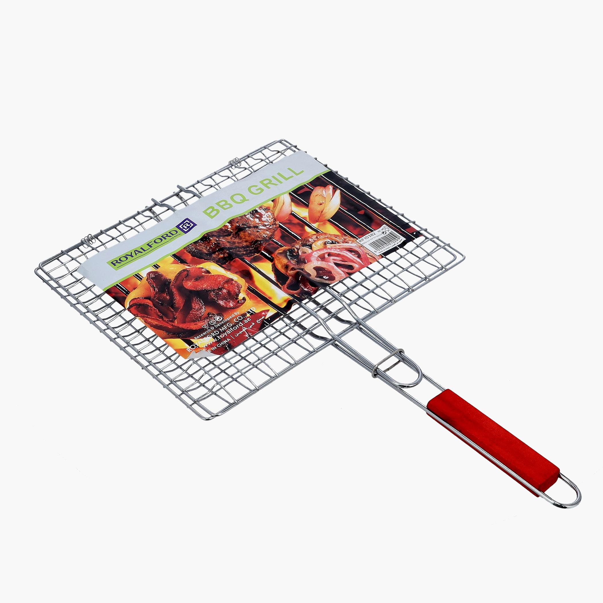 Royalford Chrome Plated Barbeque Grill with Wooden Handle-household-kitchen-kitchentoolsandutensils-foodpreparationtools-image-6