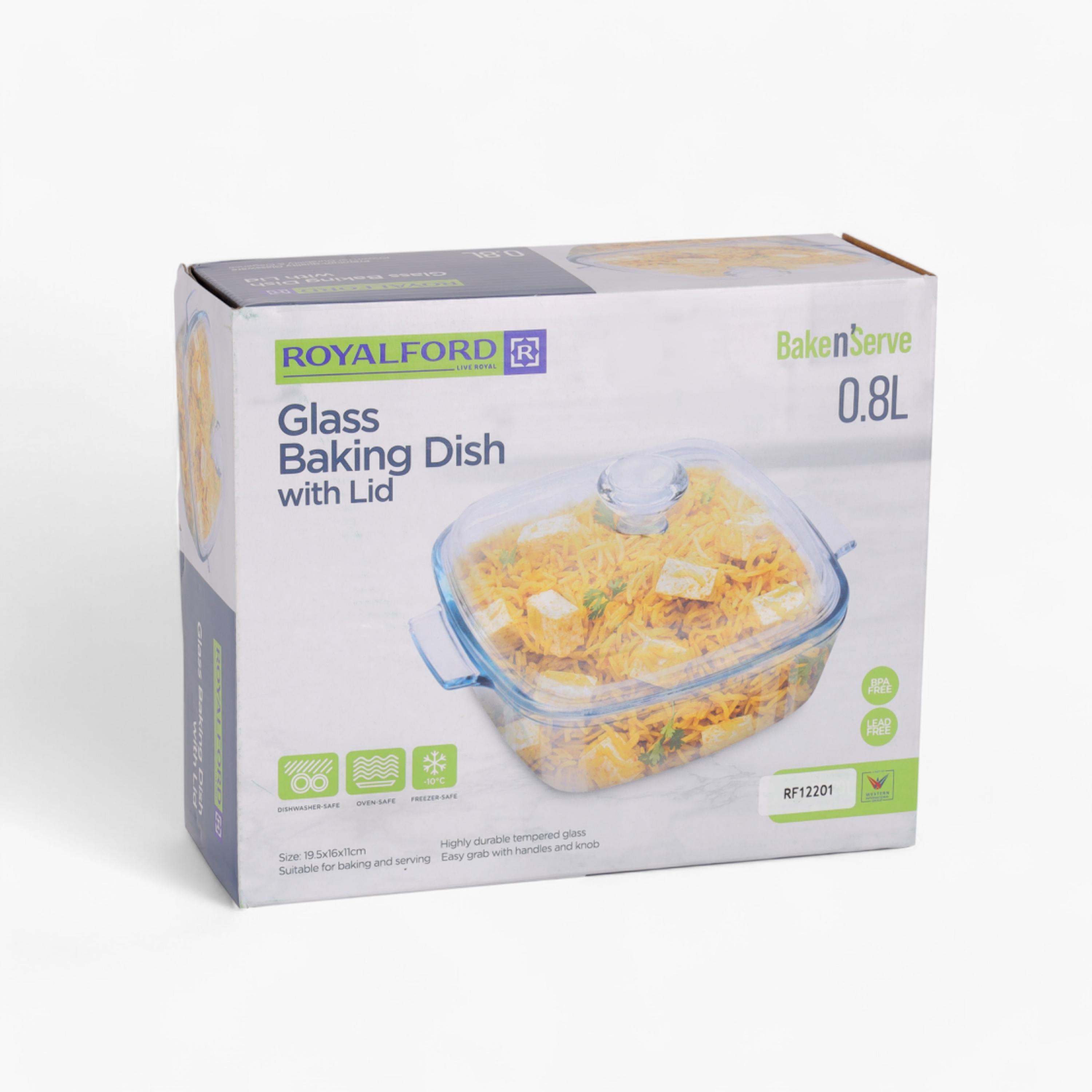 Glass Baking Dish with Lid - 800 ml-household-kitchen-bakeware-bakingdishes-image-6