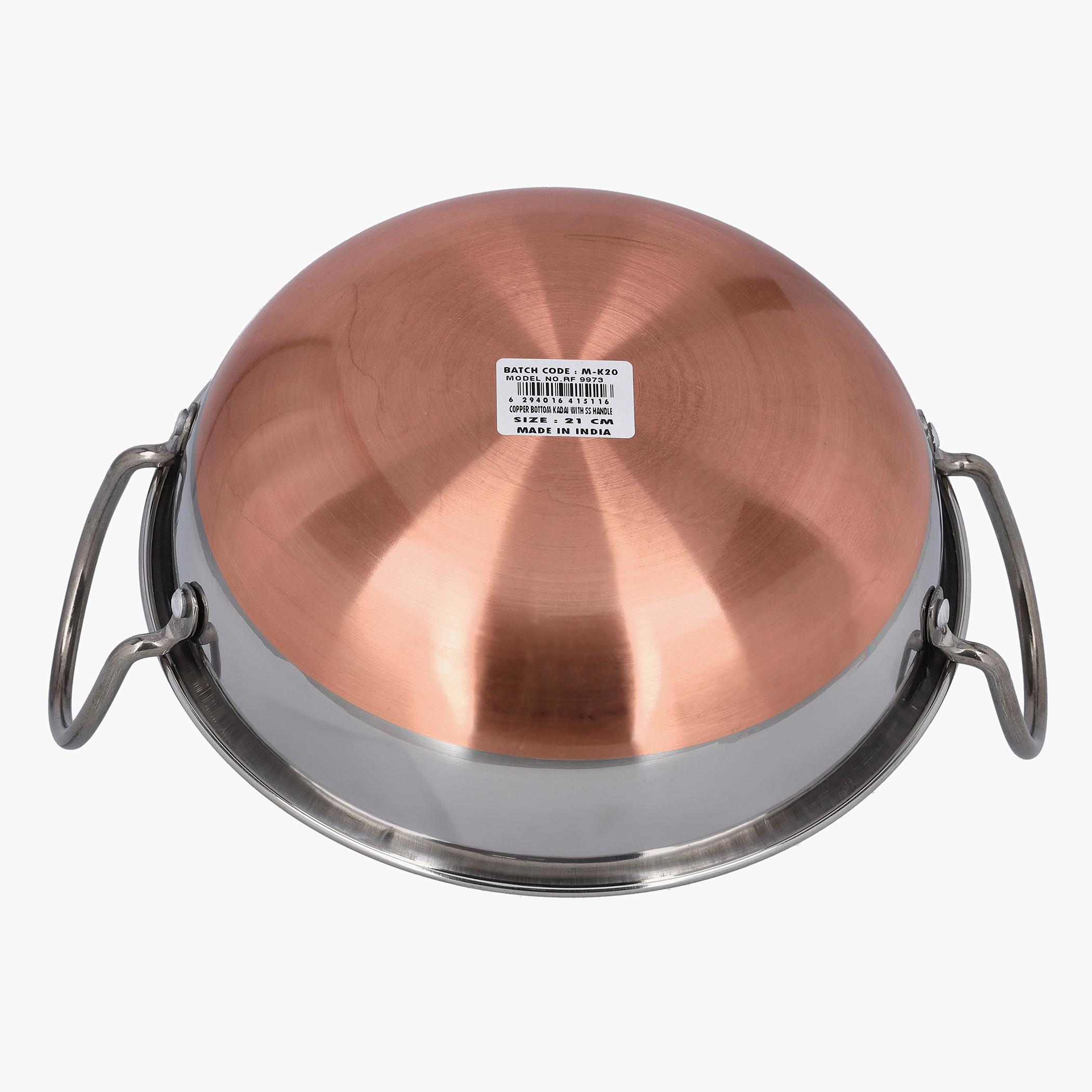 Kadai with Copper Bottom - 21 cms-household-kitchen-cookware-potsandpans-image-4