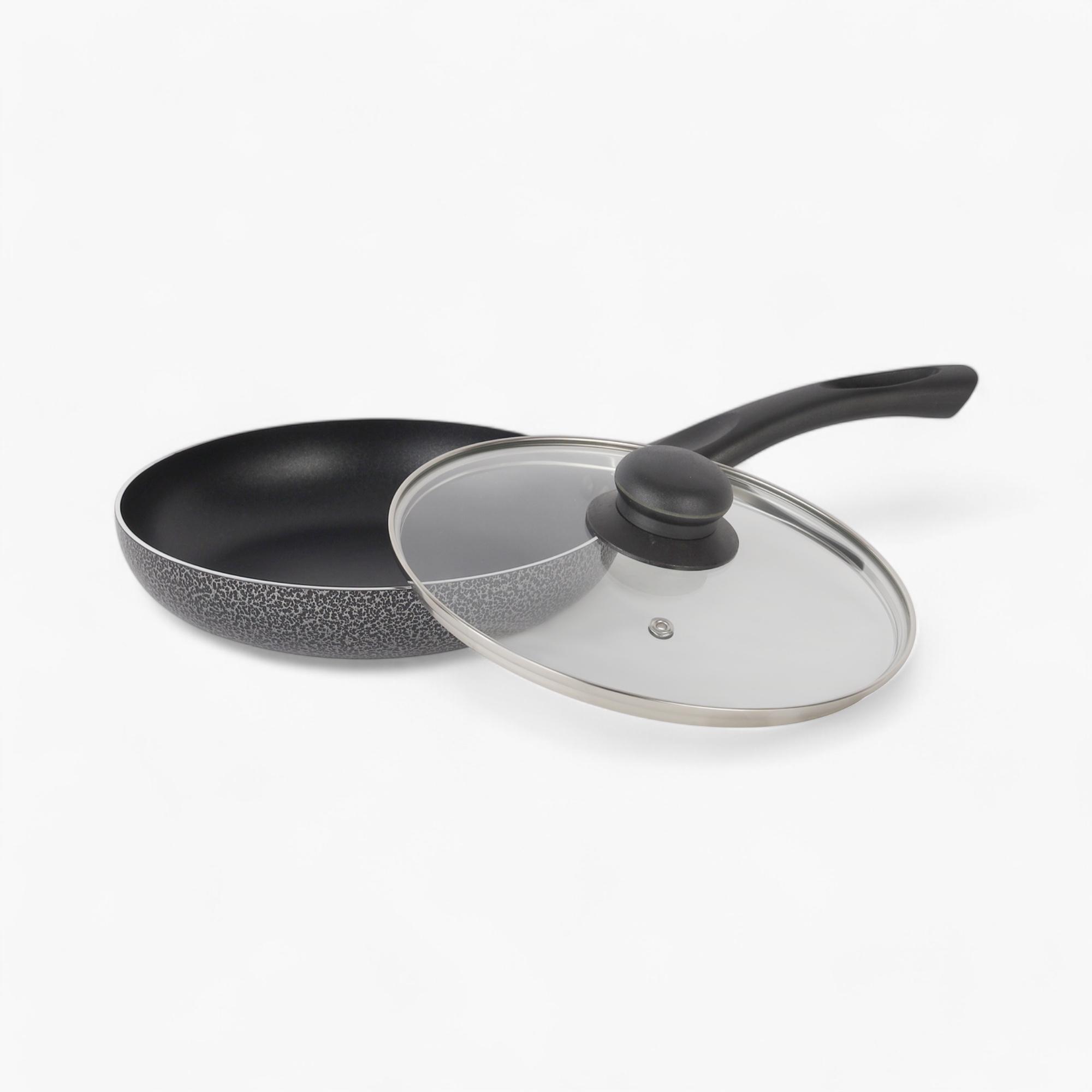 Non-Stick Aluminium Fry Pan with Tempered Glass Lid - 20 cms-household-kitchen-cookware-potsandpans-image-7
