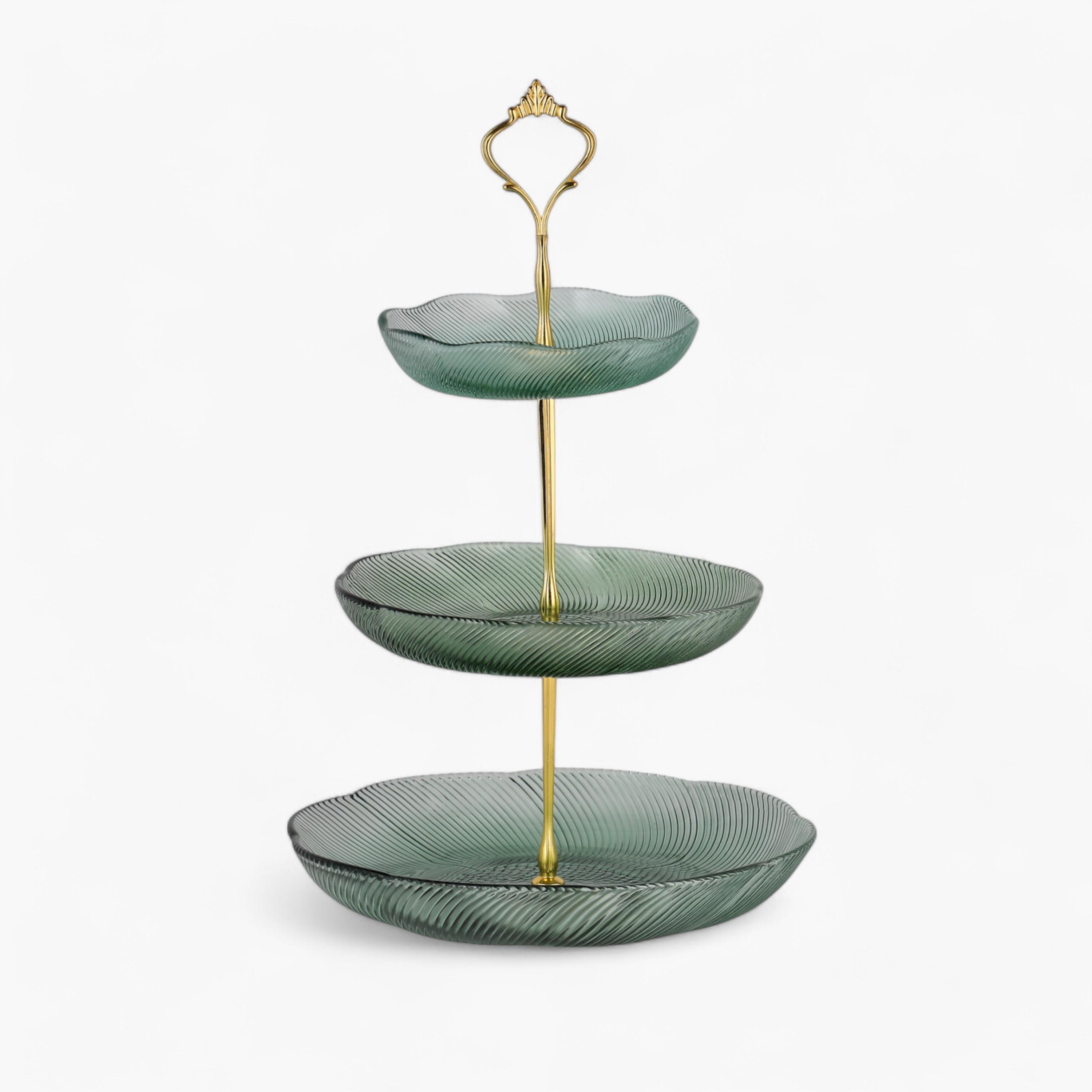 Textured 3-Tier Candy Tray with Stand-household-dining-serveware-cakestands-image-1