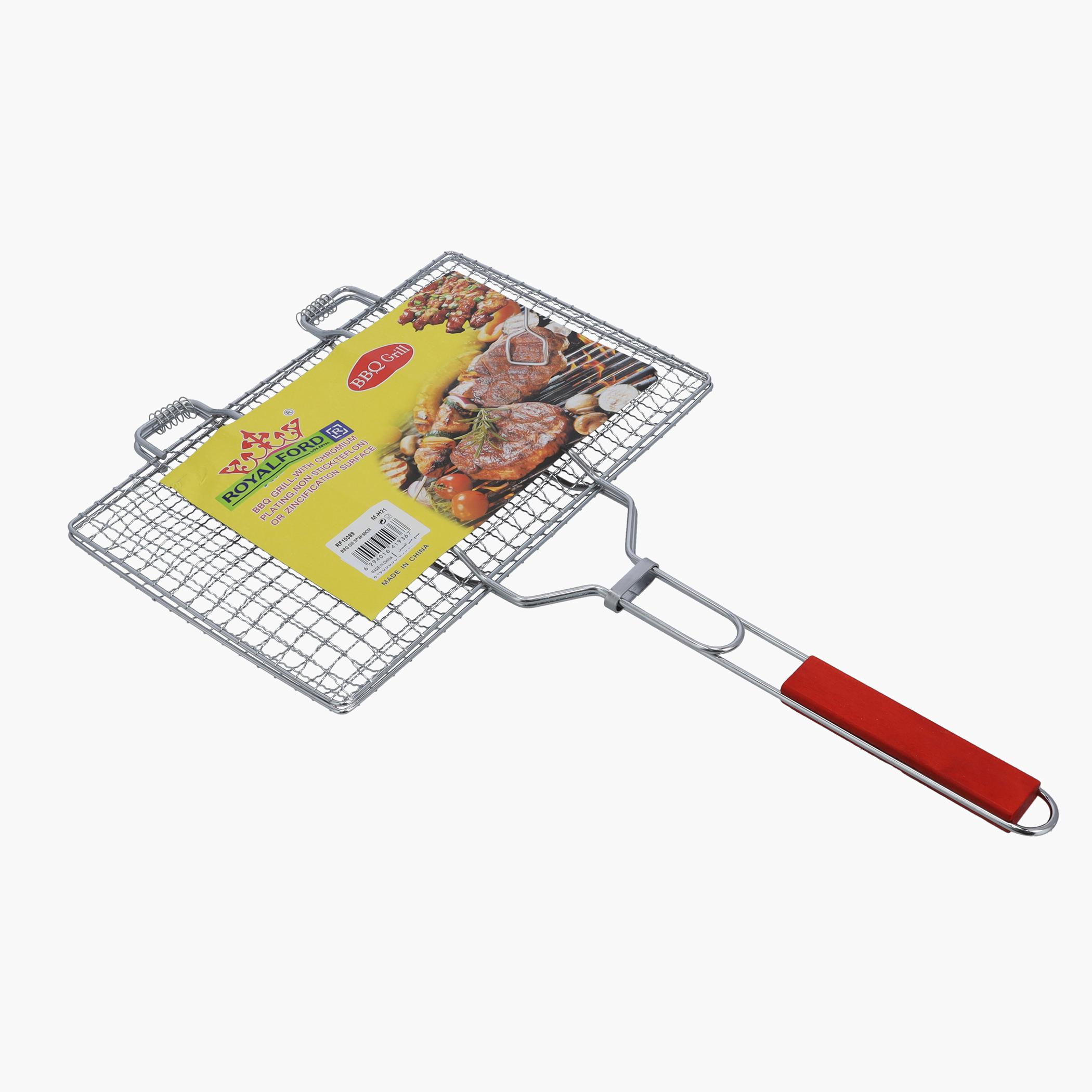 Folding Barbeque Grill with Wooden Handle-household-kitchen-kitchentoolsandutensils-foodservingtools-image-5