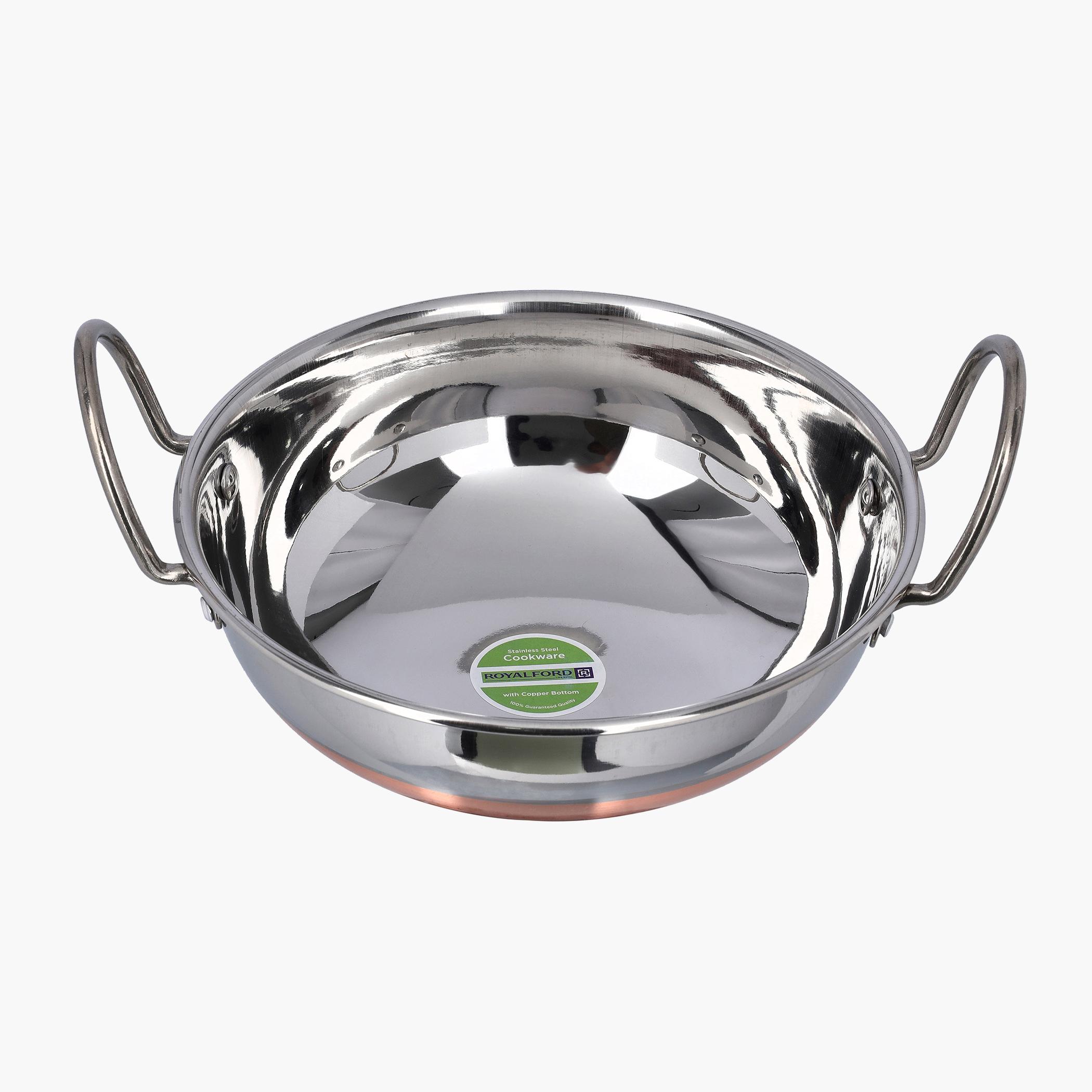 Royalford Copper Bottom Frying Pan with Stainless Steel Handle - 24 cm-household-kitchen-cookware-potsandpans-image-2