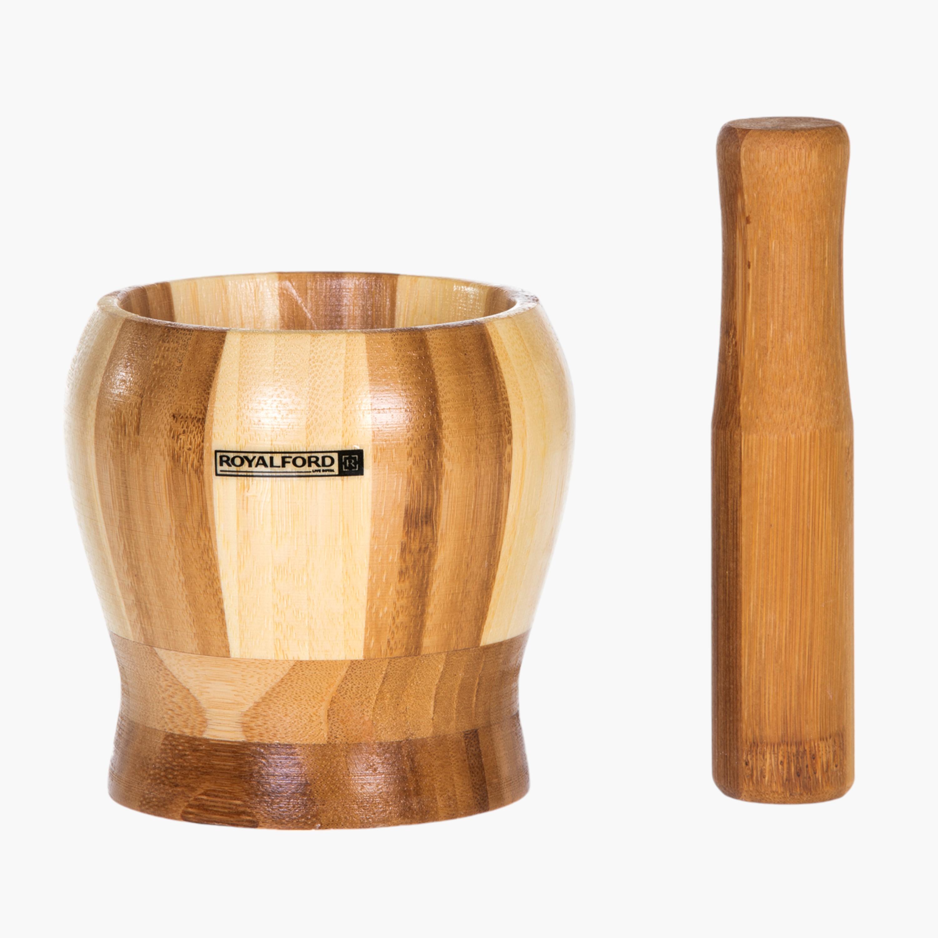 Bamboo Pestle and Mortar Set-household-kitchen-kitchentoolsandutensils-foodpreparationtools-image-4