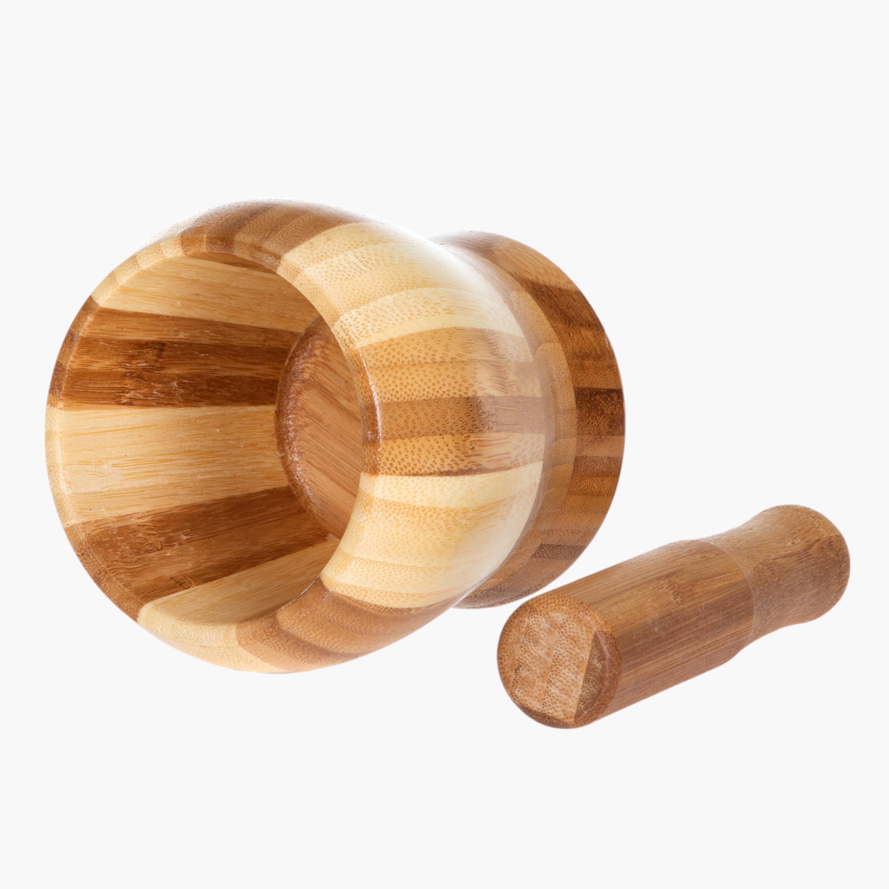 Bamboo Pestle and Mortar Set-household-kitchen-kitchentoolsandutensils-foodpreparationtools-image-5