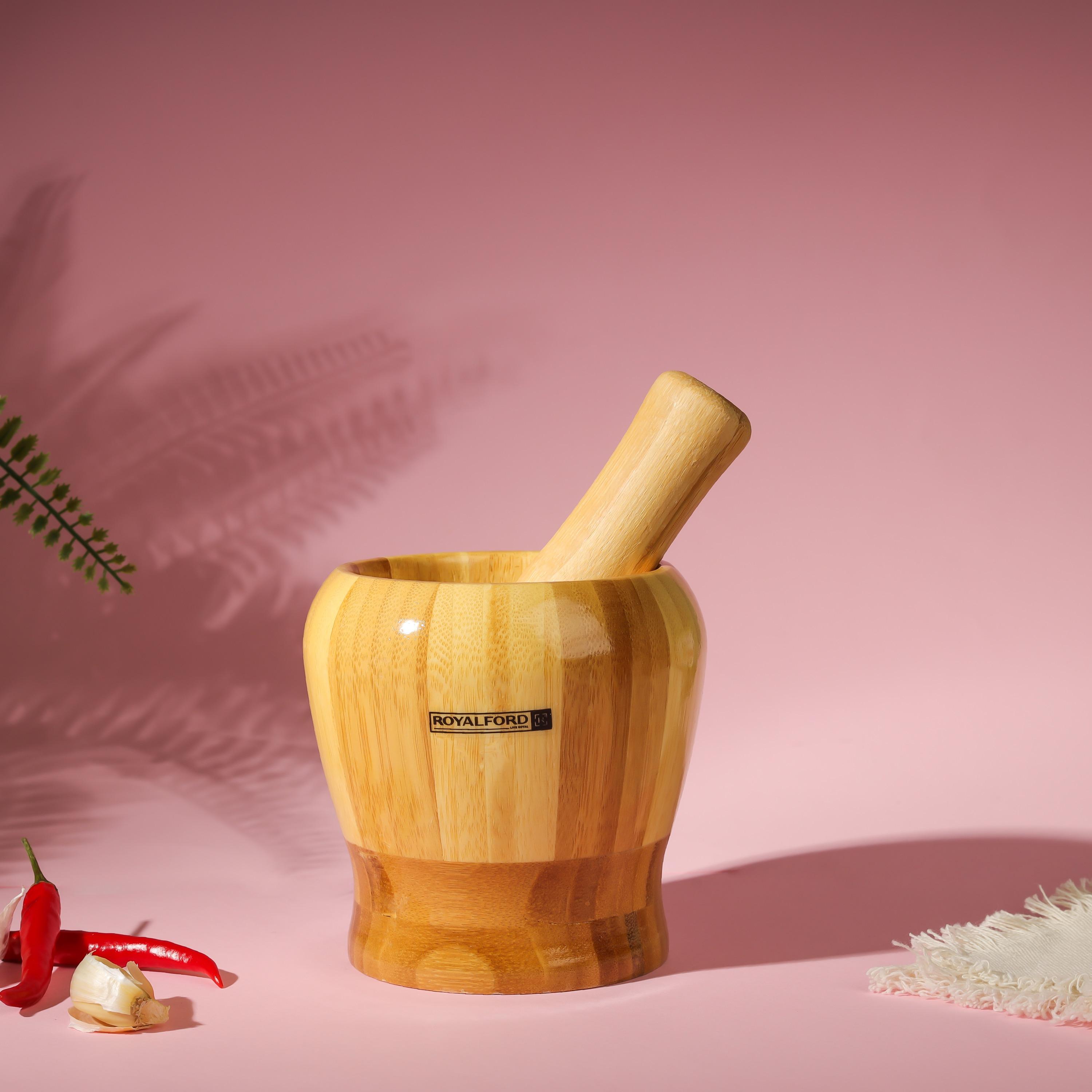 Bamboo Pestle and Mortar Set-household-kitchen-kitchentoolsandutensils-foodpreparationtools-image-7