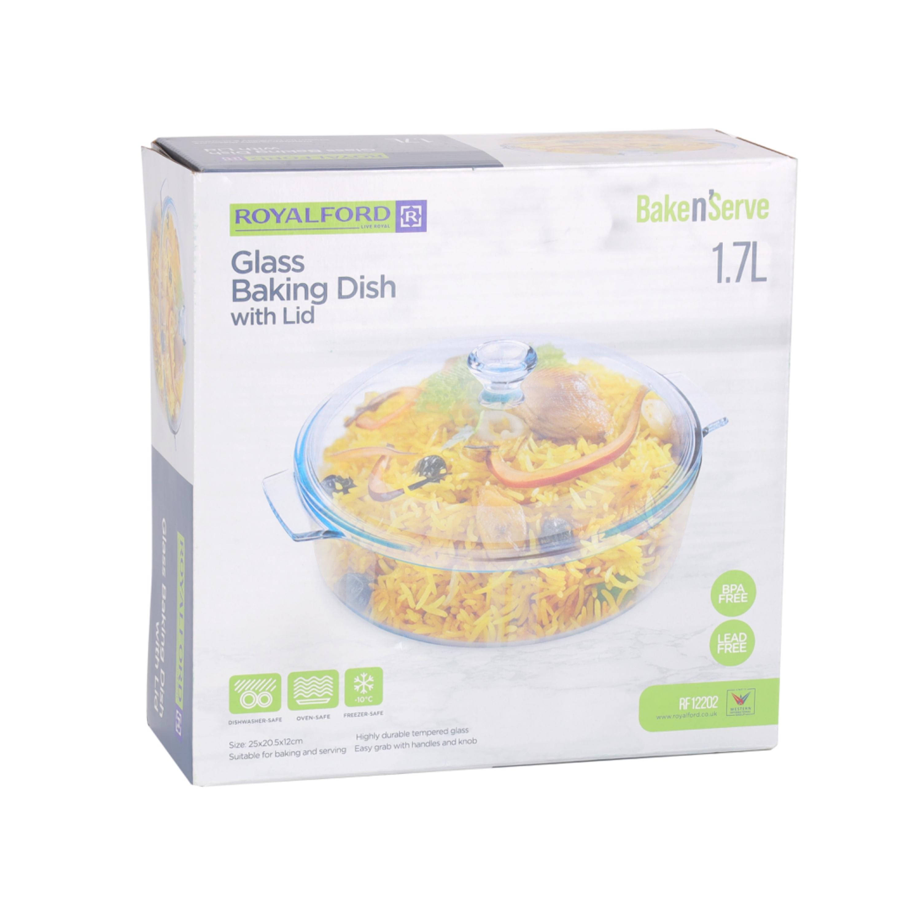 Glass Baking Dish with Lid - 1.7 L-household-kitchen-bakeware-bakingdishes-image-6