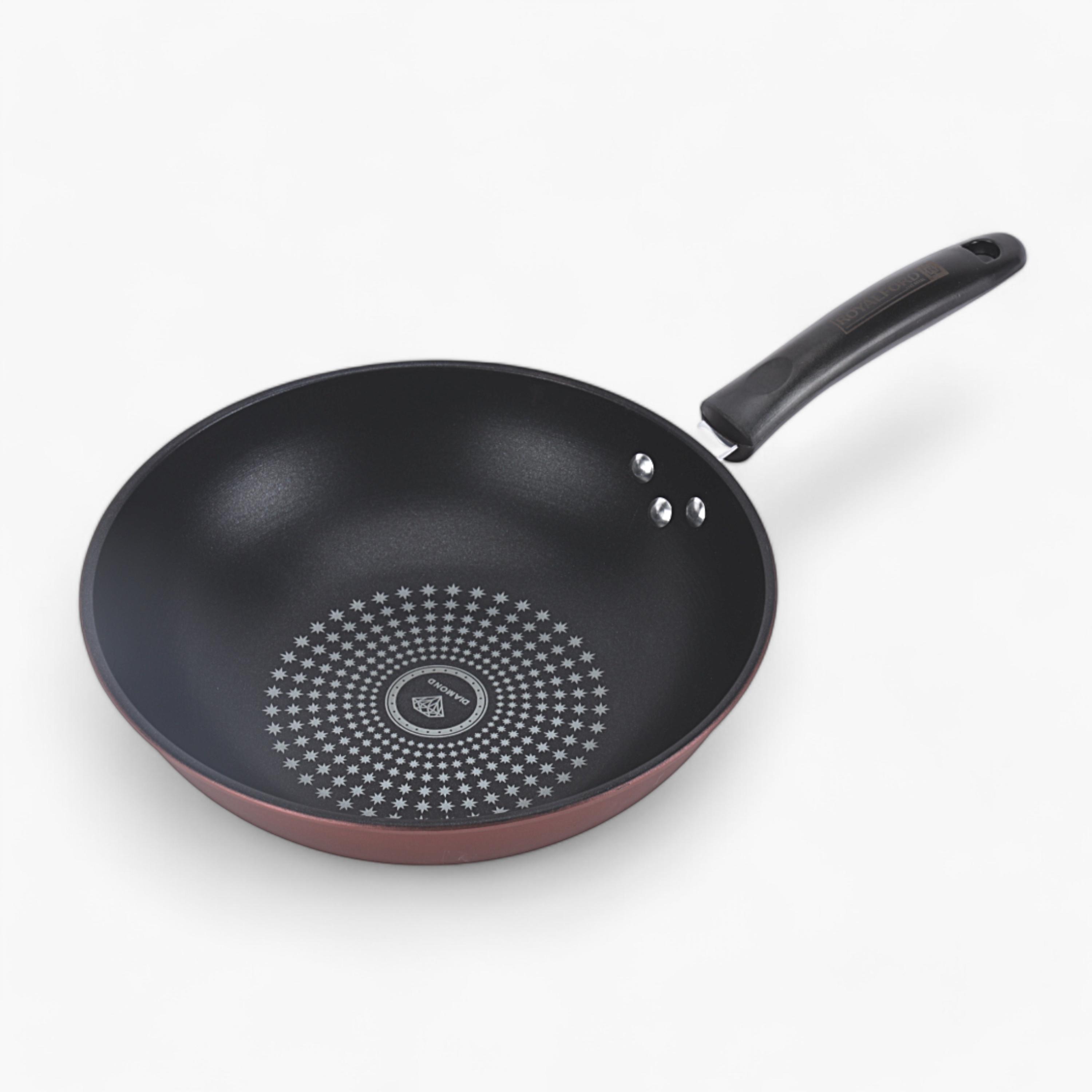 Non-Stick Carbon Steel Wok Pan - 28 cms-household-kitchen-cookware-potsandpans-image-1