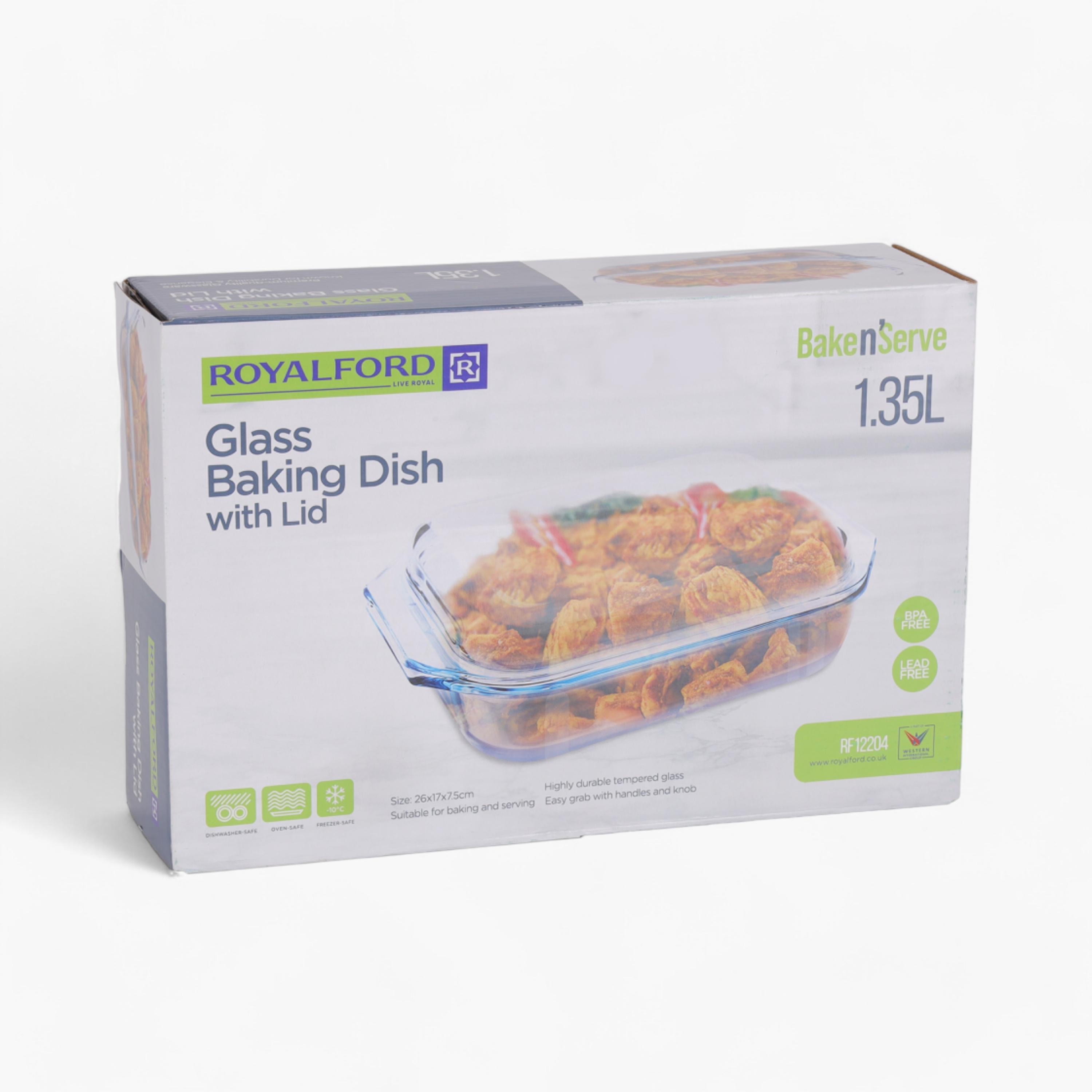 Glass Baking Dish with Lid - 1.35 L-household-kitchen-bakeware-bakingdishes-image-5