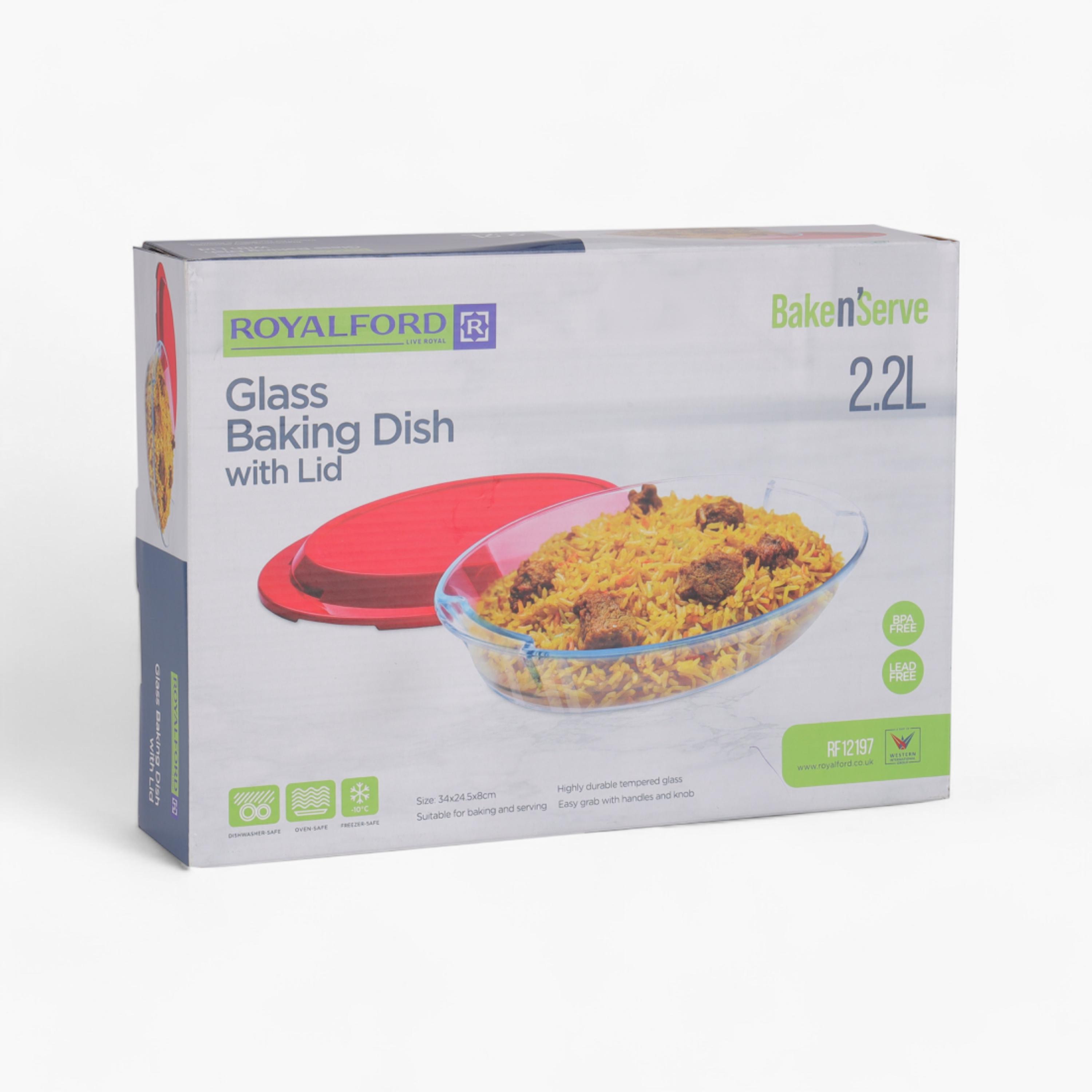 صحن خبز زجاج من رويال فورد - 2.2 لتر-household-kitchen-bakeware-bakingdishes-image-7