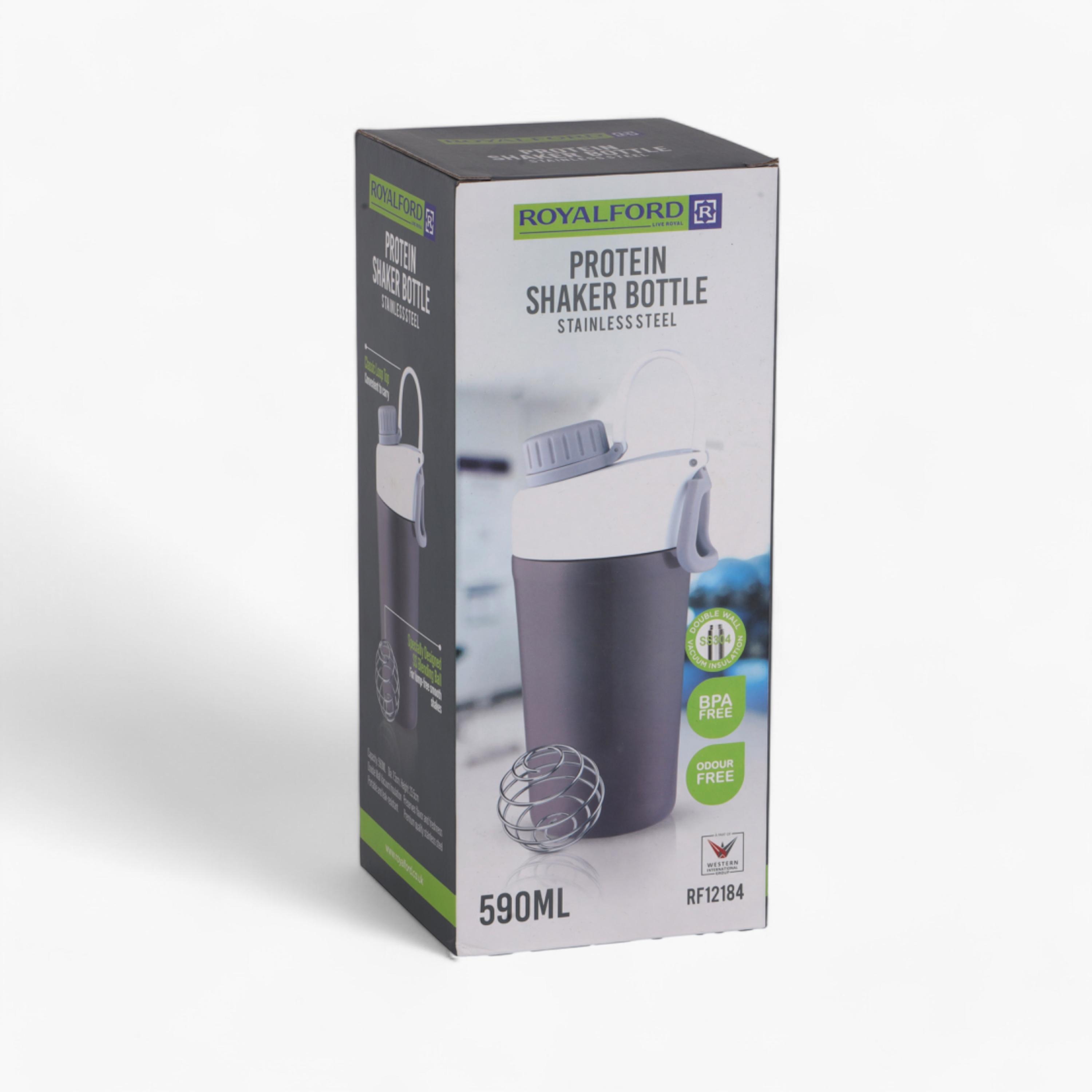 Stainless Steel Protein Shaker Bottle - 590 ml-school-waterbottles-image-6