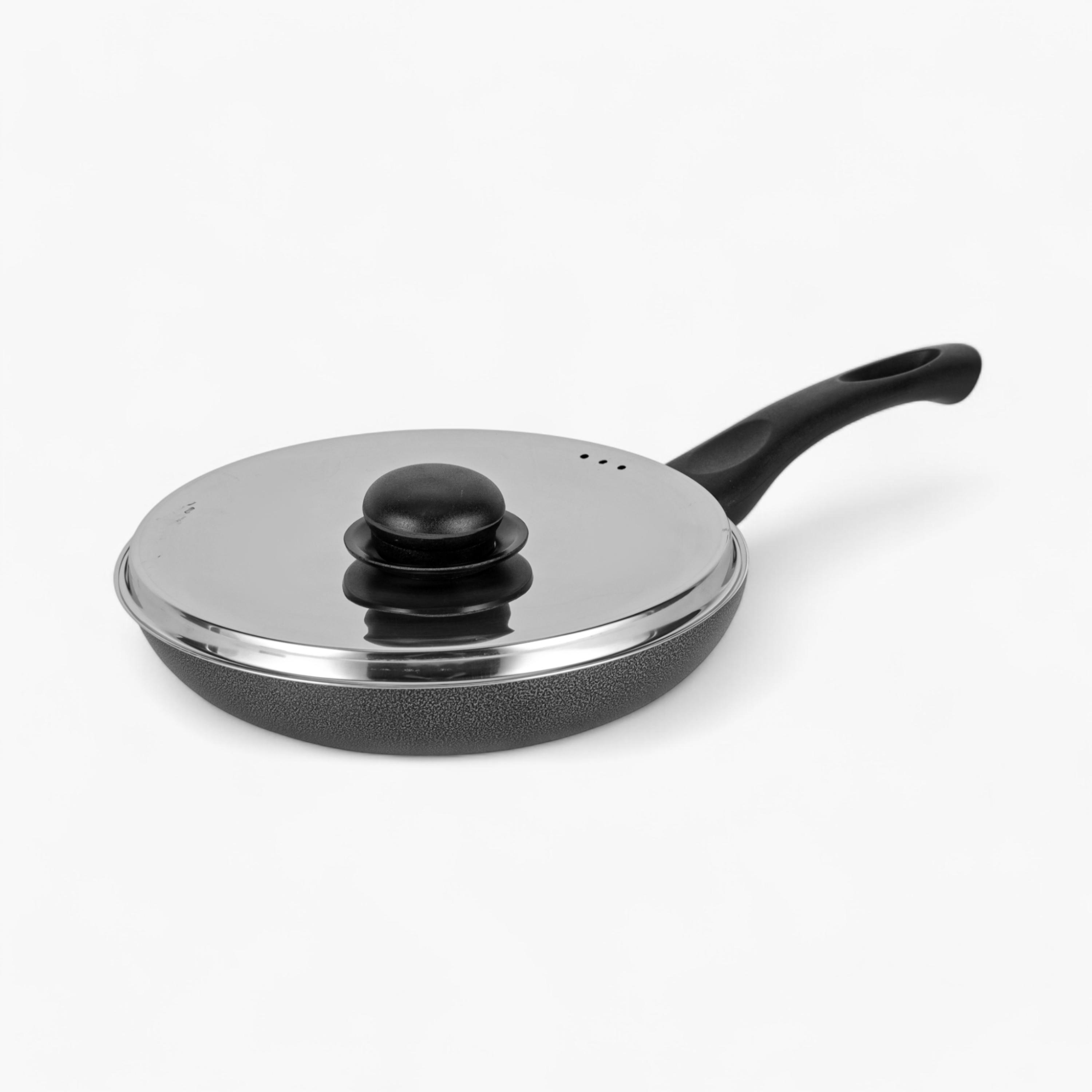 Non-Stick Aluminium Frypan with Stainless Steel Lid - 20 cms-household-kitchen-cookware-potsandpans-image-1