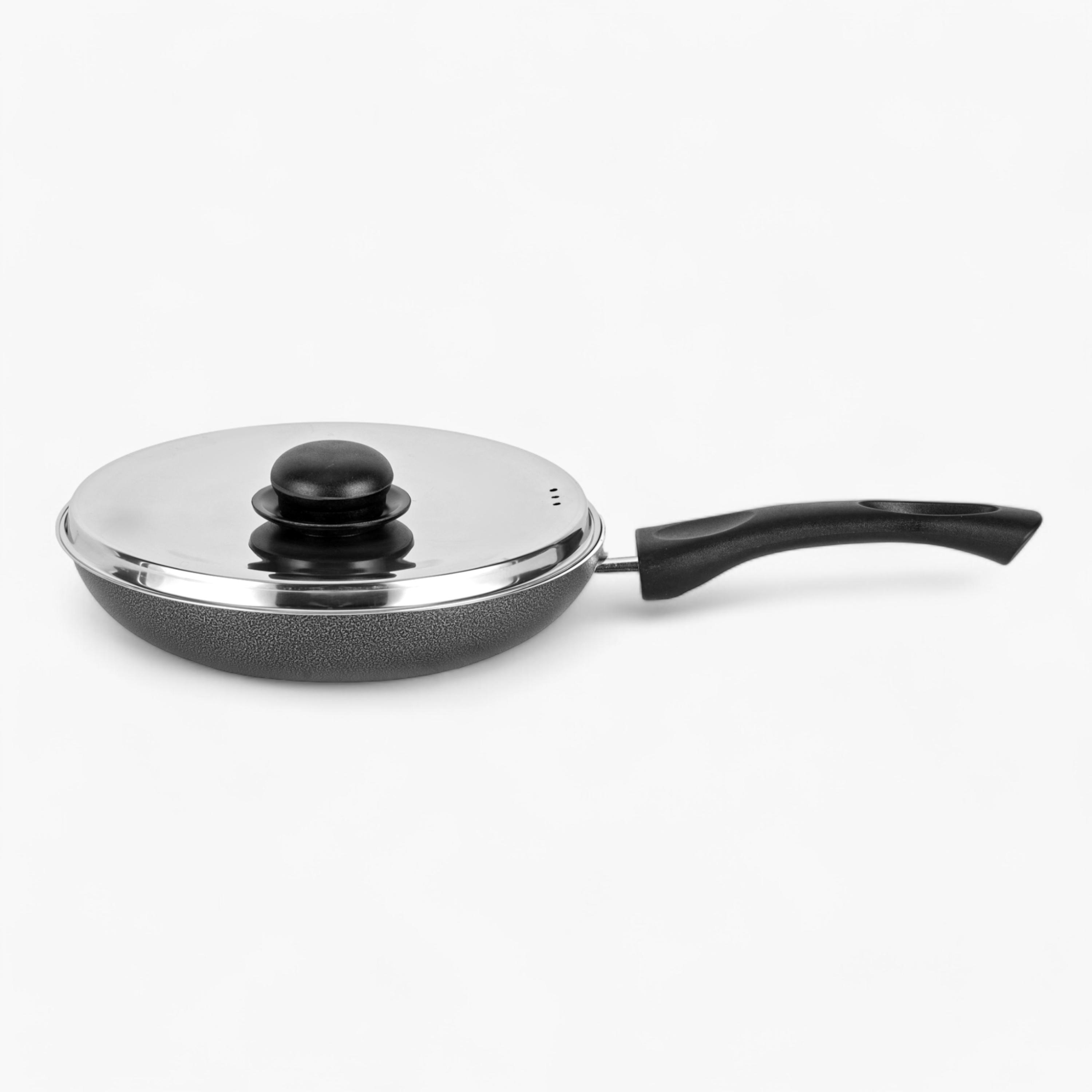 Non-Stick Aluminium Frypan with Stainless Steel Lid - 20 cms-household-kitchen-cookware-potsandpans-image-2