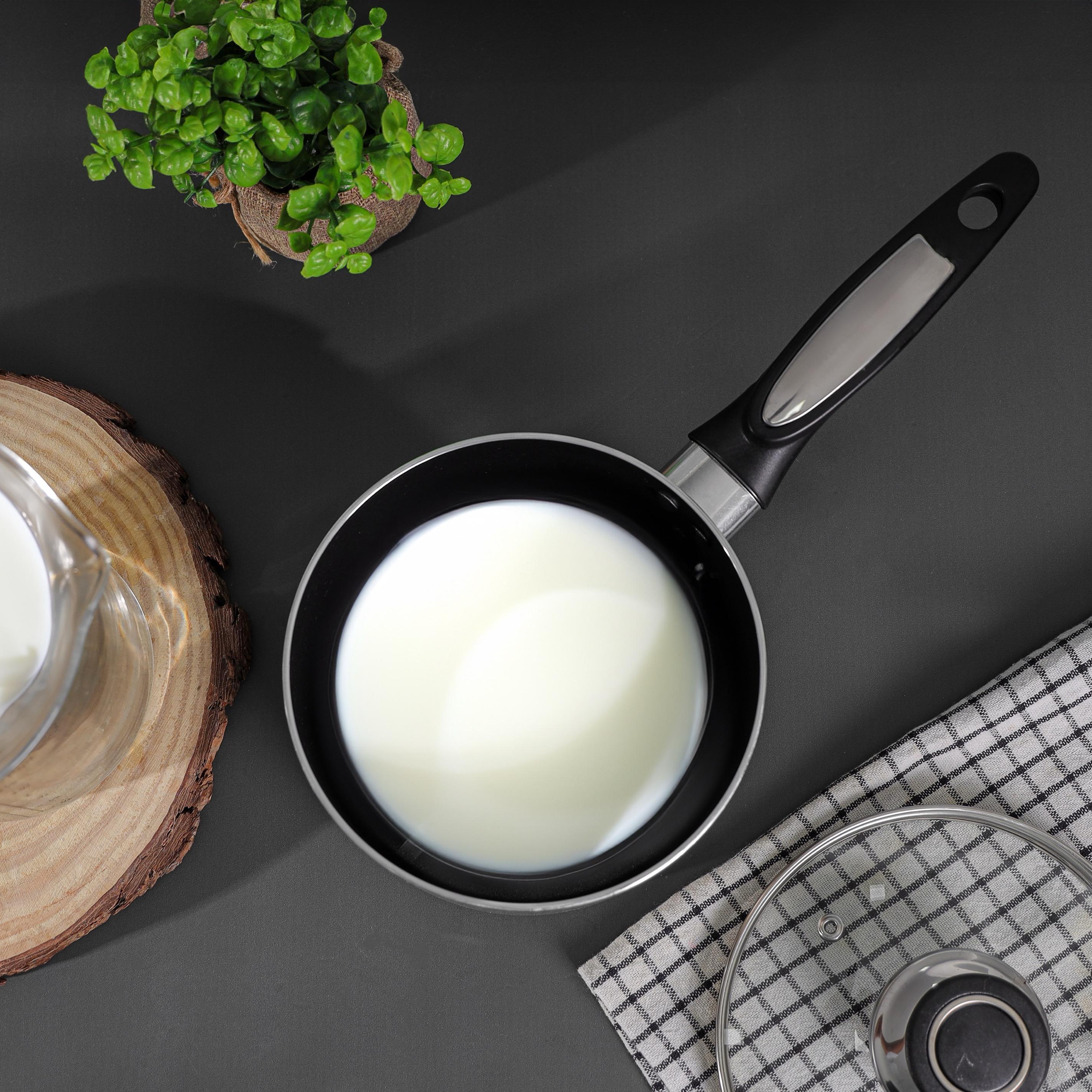 Aluminium Saucepan with Lid - 16 cms-household-kitchen-cookware-potsandpans-image-2
