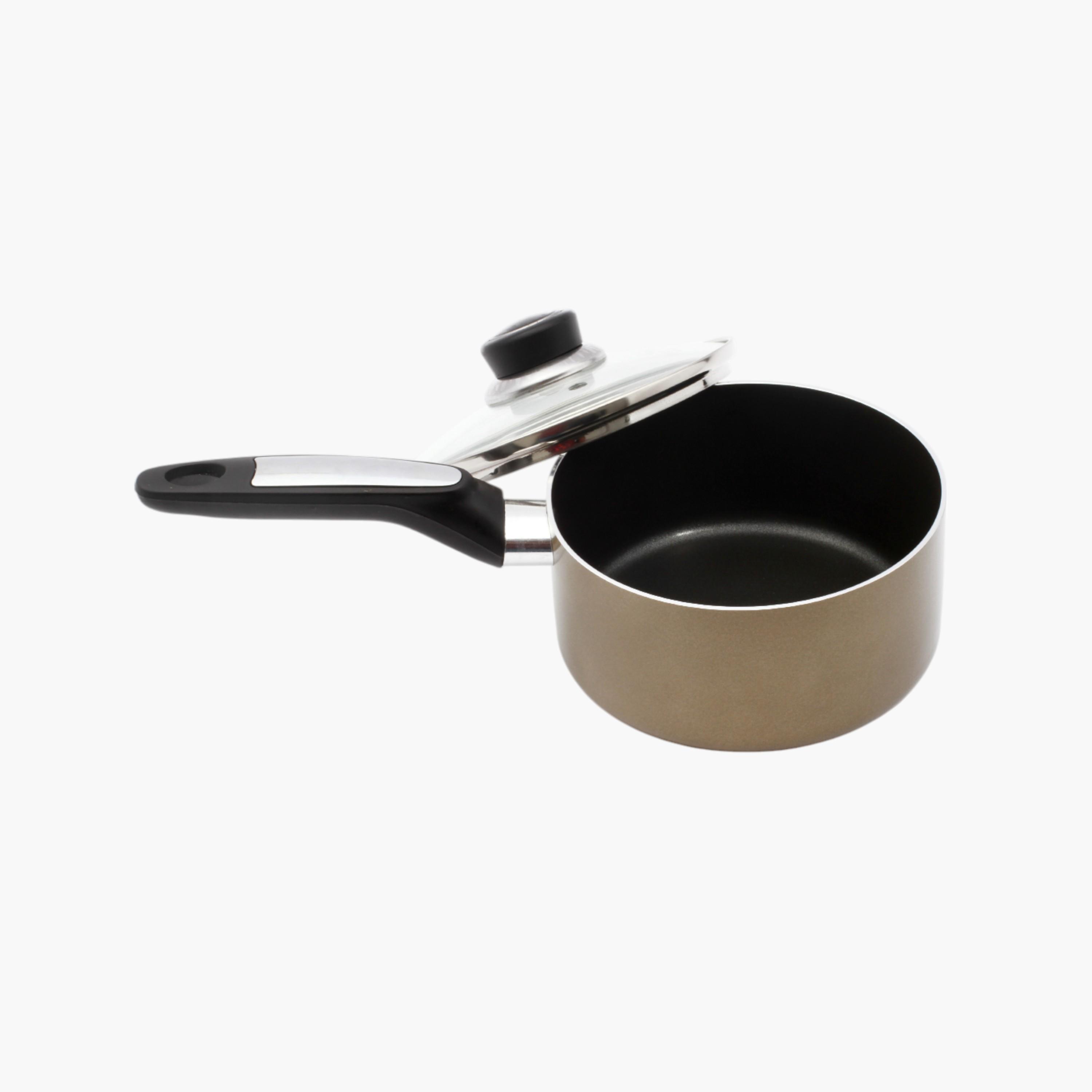 Aluminium Saucepan with Lid - 16 cms-household-kitchen-cookware-potsandpans-image-4