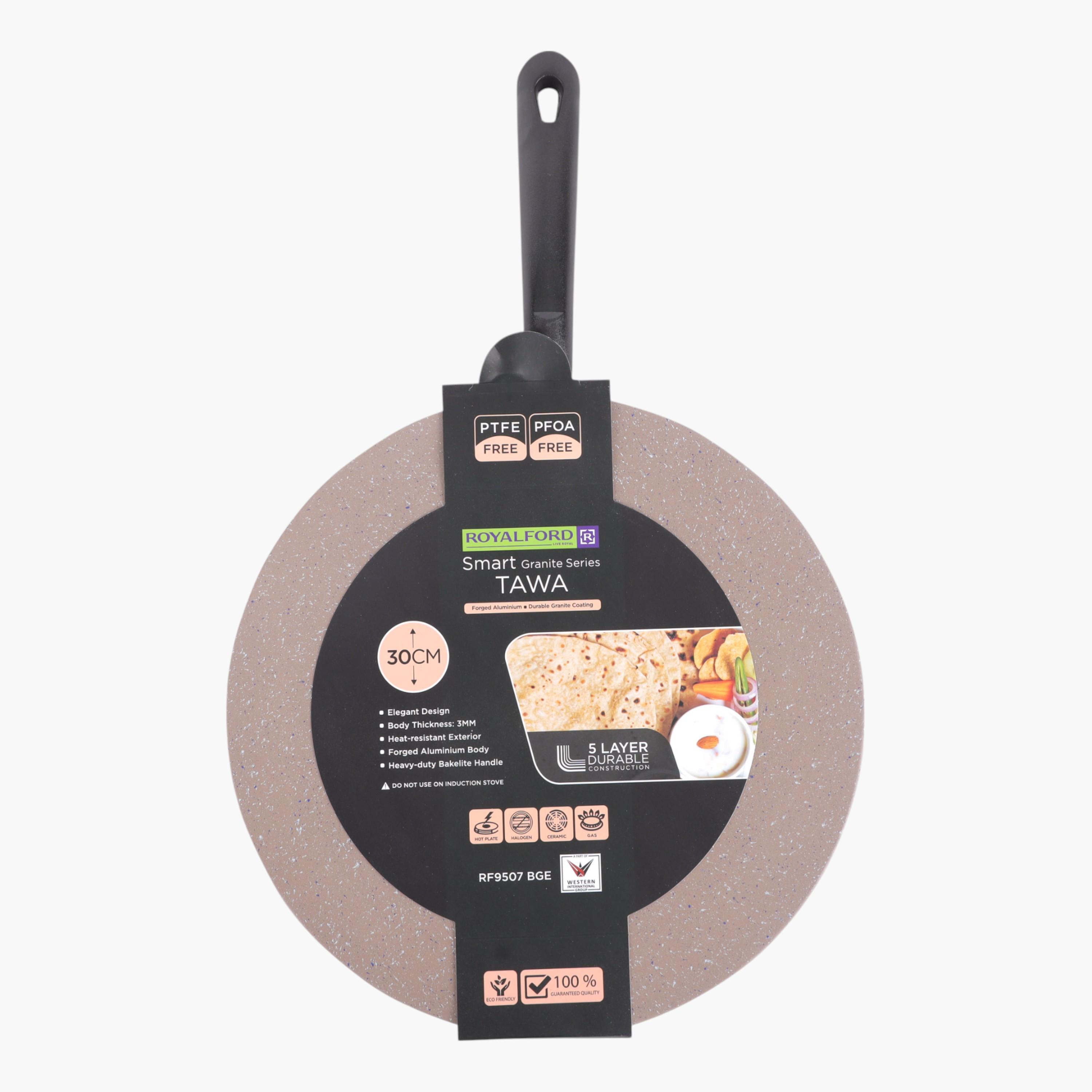 Royalford Smart Granite Series Forged Aluminum Tawa - 30 cms-household-kitchen-cookware-potsandpans-image-8