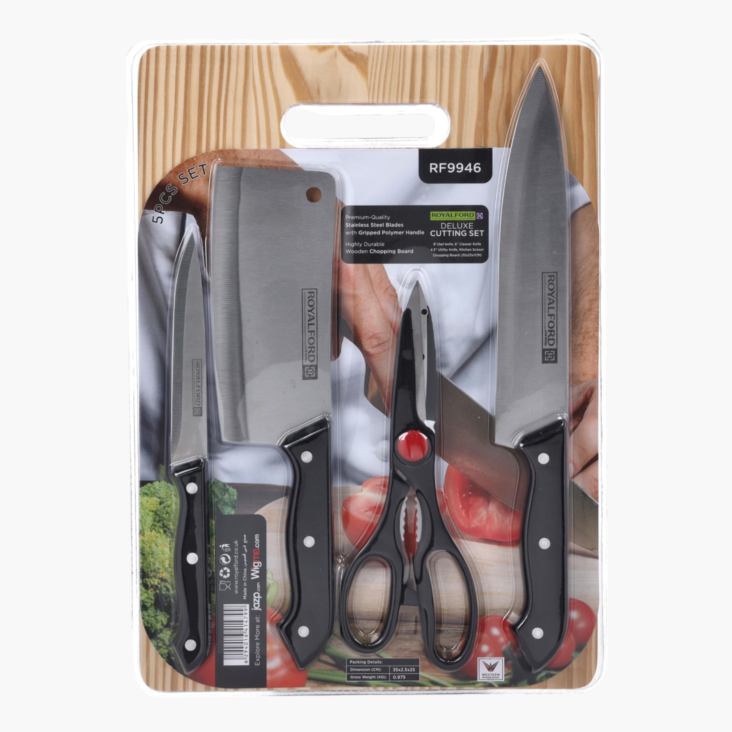 Royalford Deluxe 5-Piece Cutting Set-household-kitchen-kitchentoolsandutensils-knives-image-1
