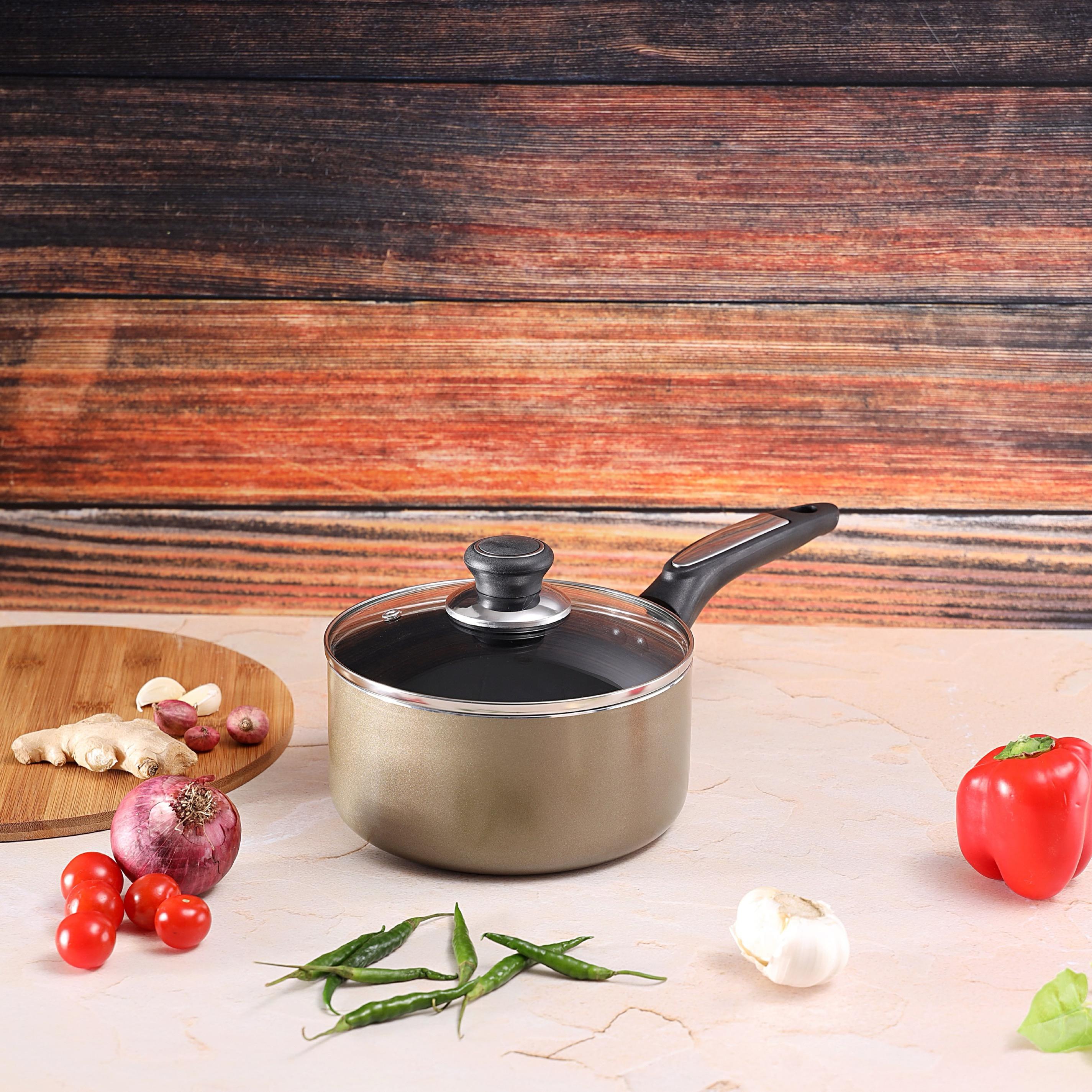 Aluminium Non-Stick Saucepan with Lid - 18 cms-household-kitchen-cookware-potsandpans-image-11