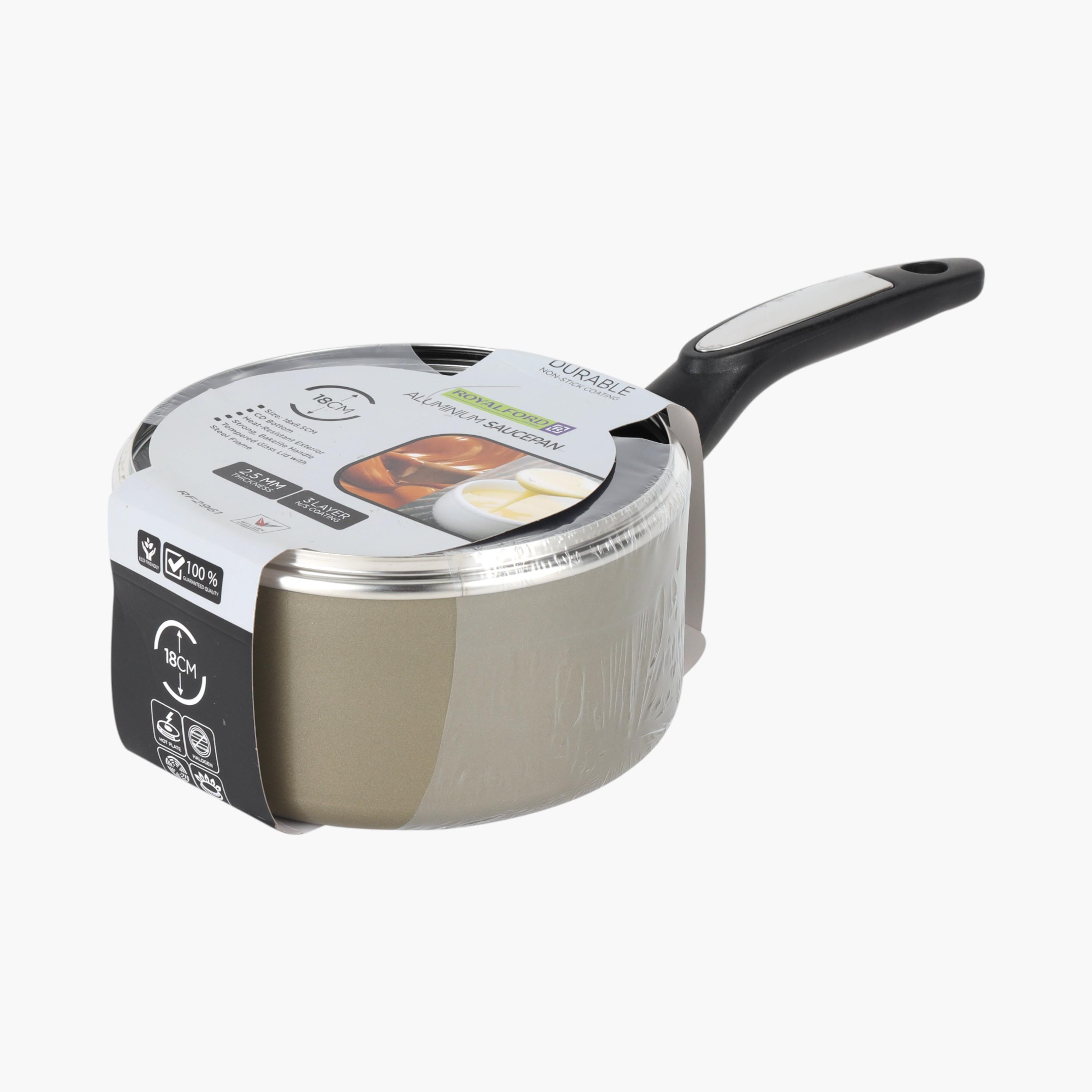 Aluminium Non-Stick Saucepan with Lid - 18 cms-household-kitchen-cookware-potsandpans-image-3