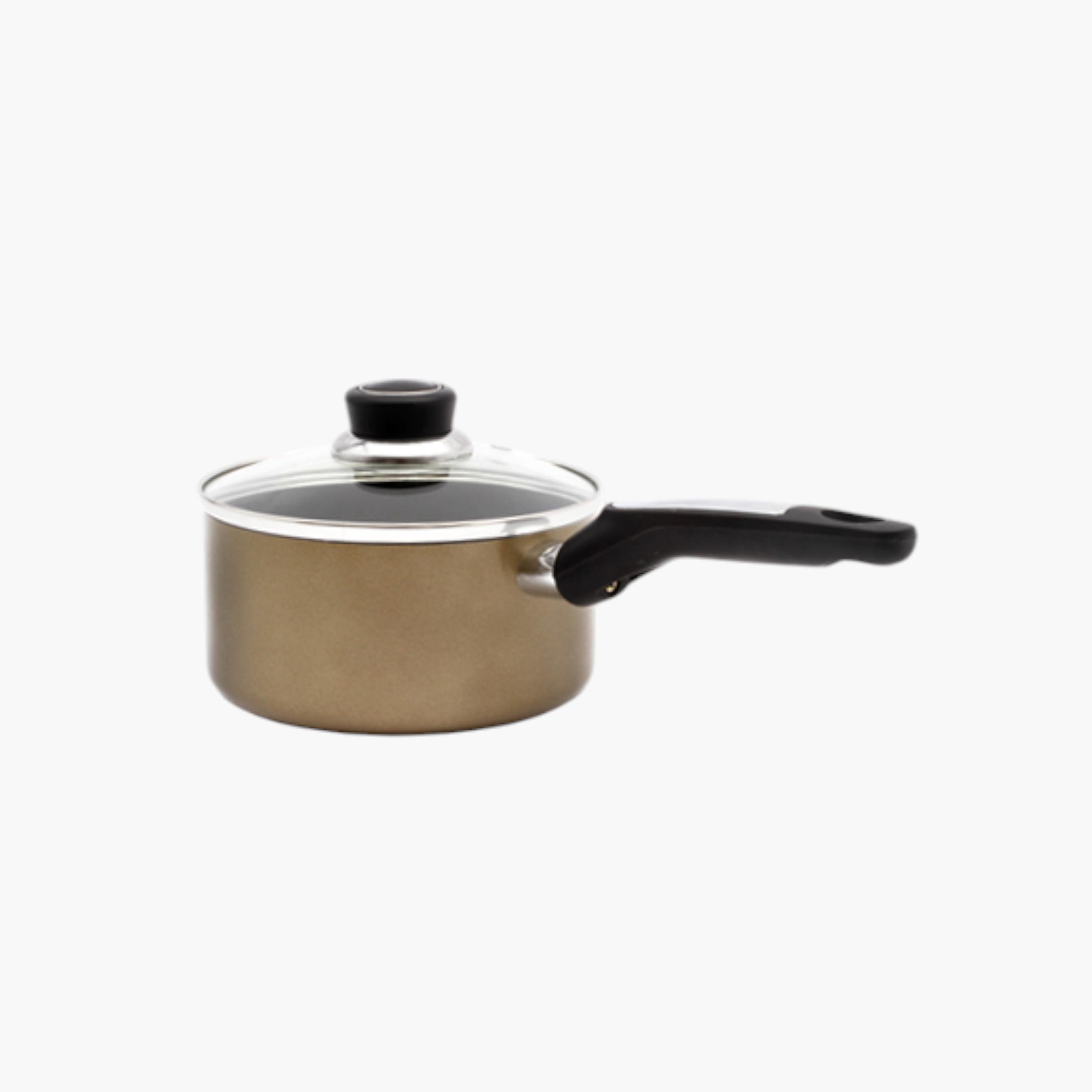 Aluminium Non-Stick Saucepan with Lid - 18 cms-household-kitchen-cookware-potsandpans-image-6