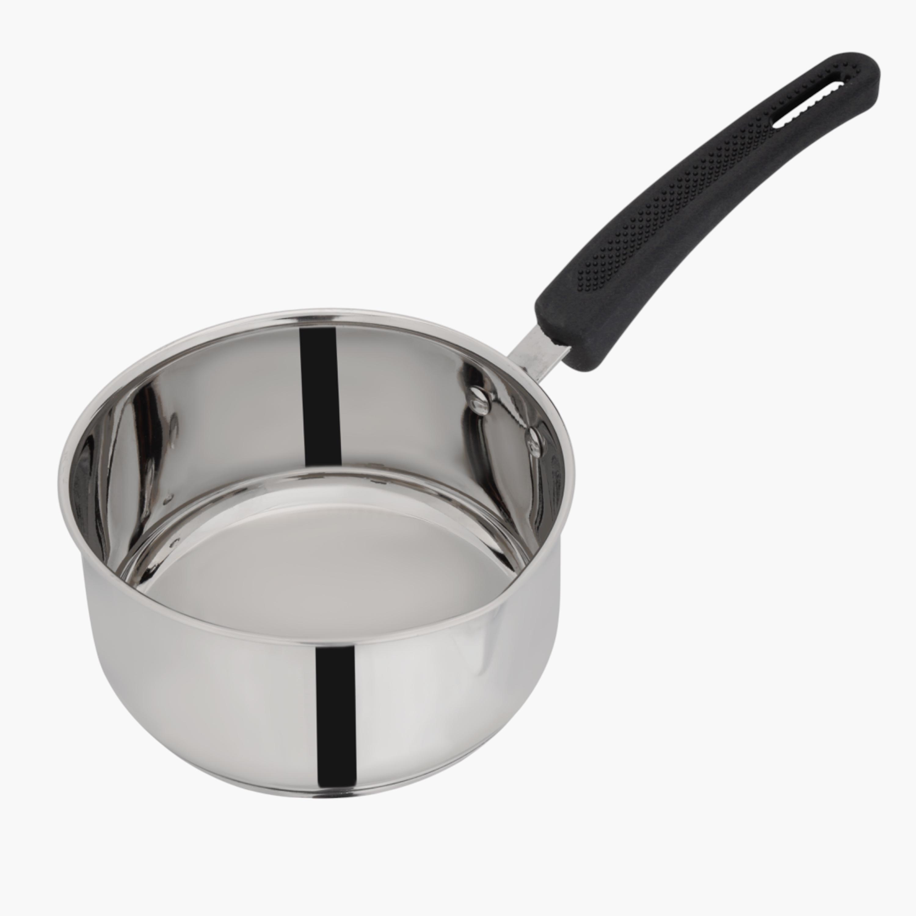 Stainless Steel Induction Base Saucepan - 14 cms-household-kitchen-cookware-potsandpans-image-2