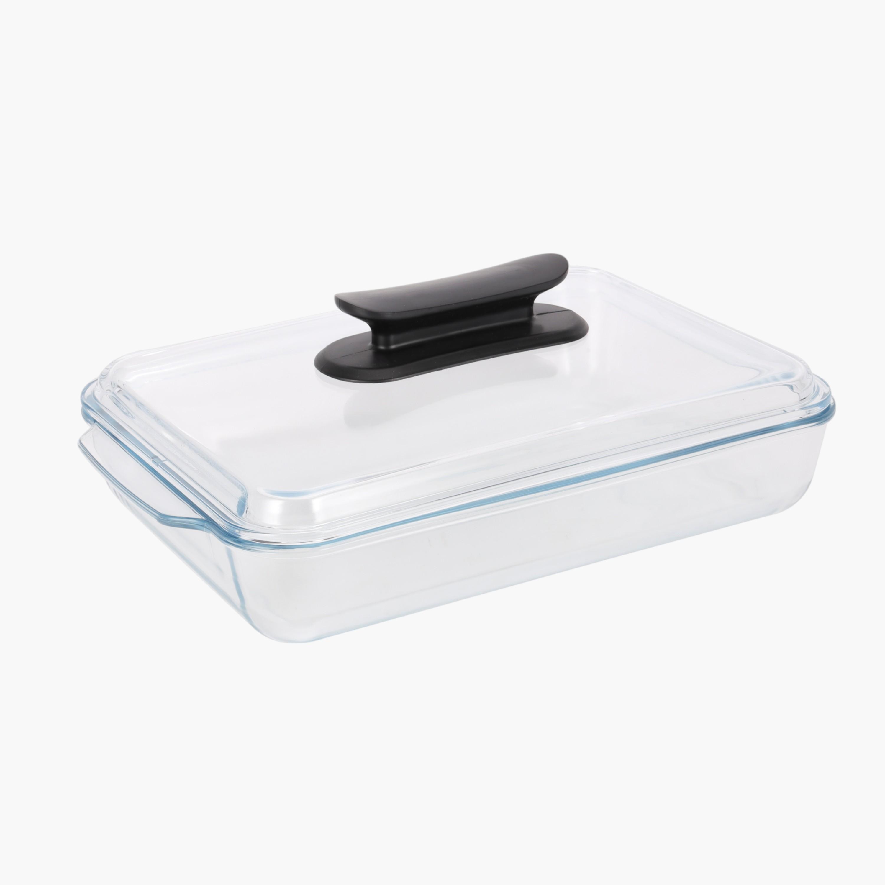 صحن خبز زجاجي مع غطاء من رويال فورد - 3 لتر-household-kitchen-bakeware-bakingdishes-image-2