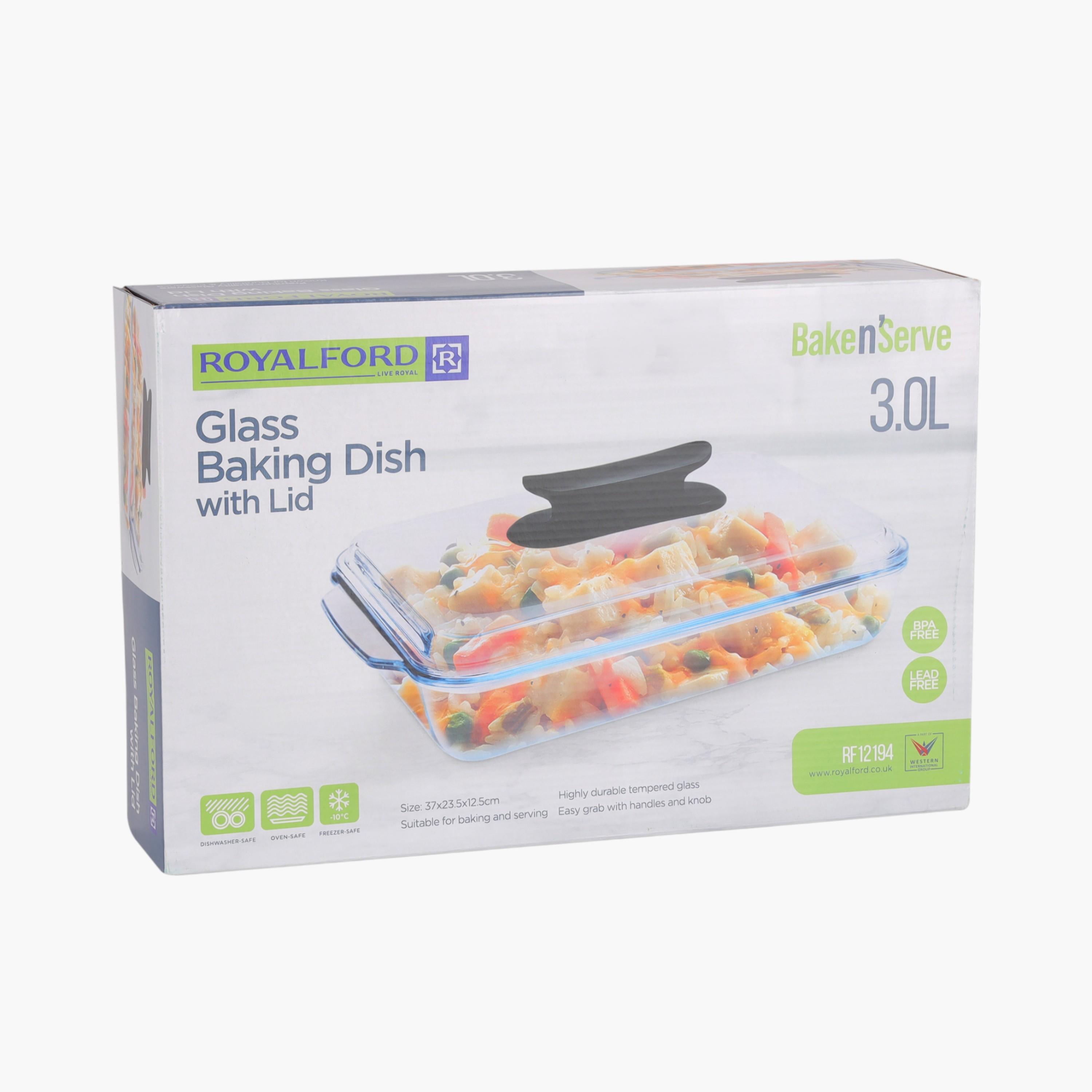 Glass Baking Dish with Lid - 3 L-household-kitchen-bakeware-bakingdishes-image-6