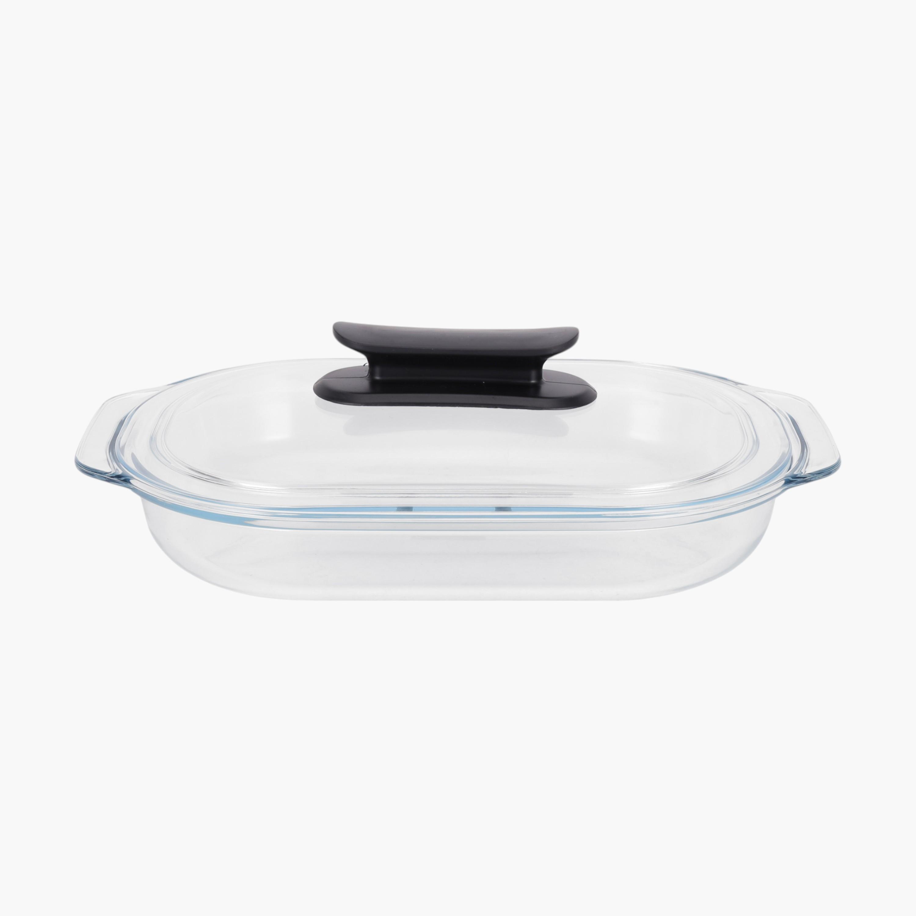 صحن خبز زجاج مع غطاء من رويال فورد - 3 لتر-household-kitchen-bakeware-bakingdishes-image-1