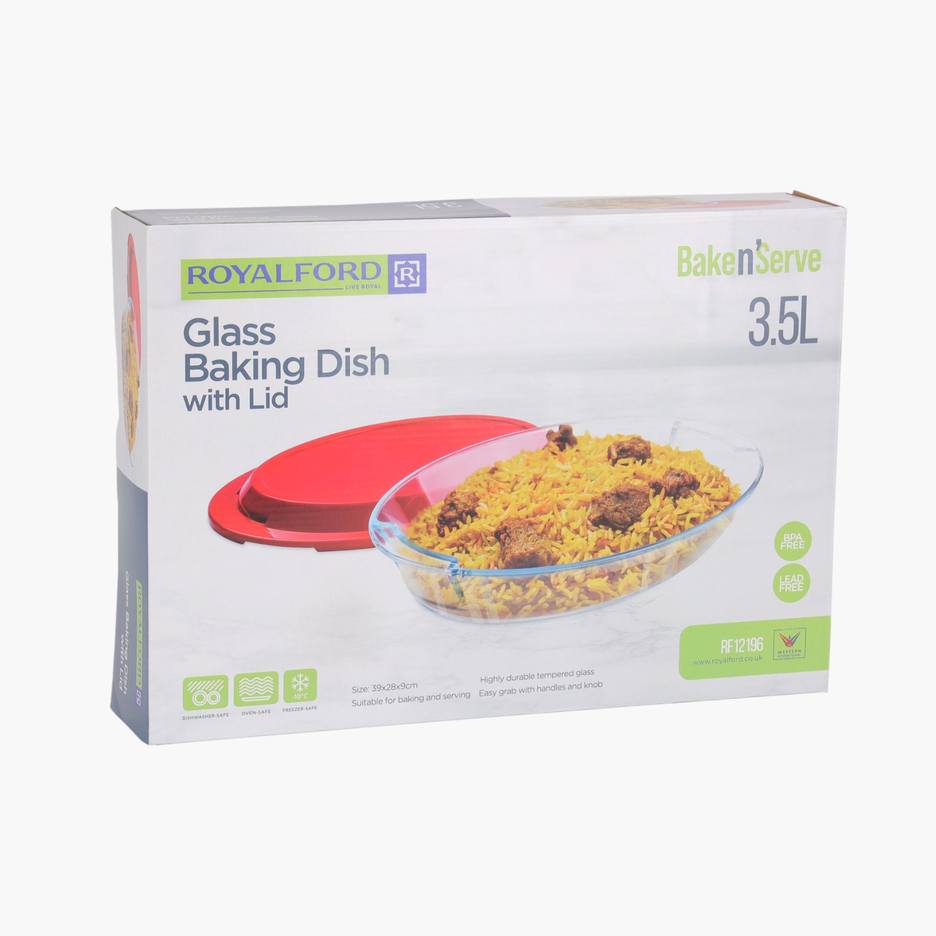 Glass Baking Dish with Lid - 3.5 L-household-kitchen-bakeware-bakingdishes-image-6