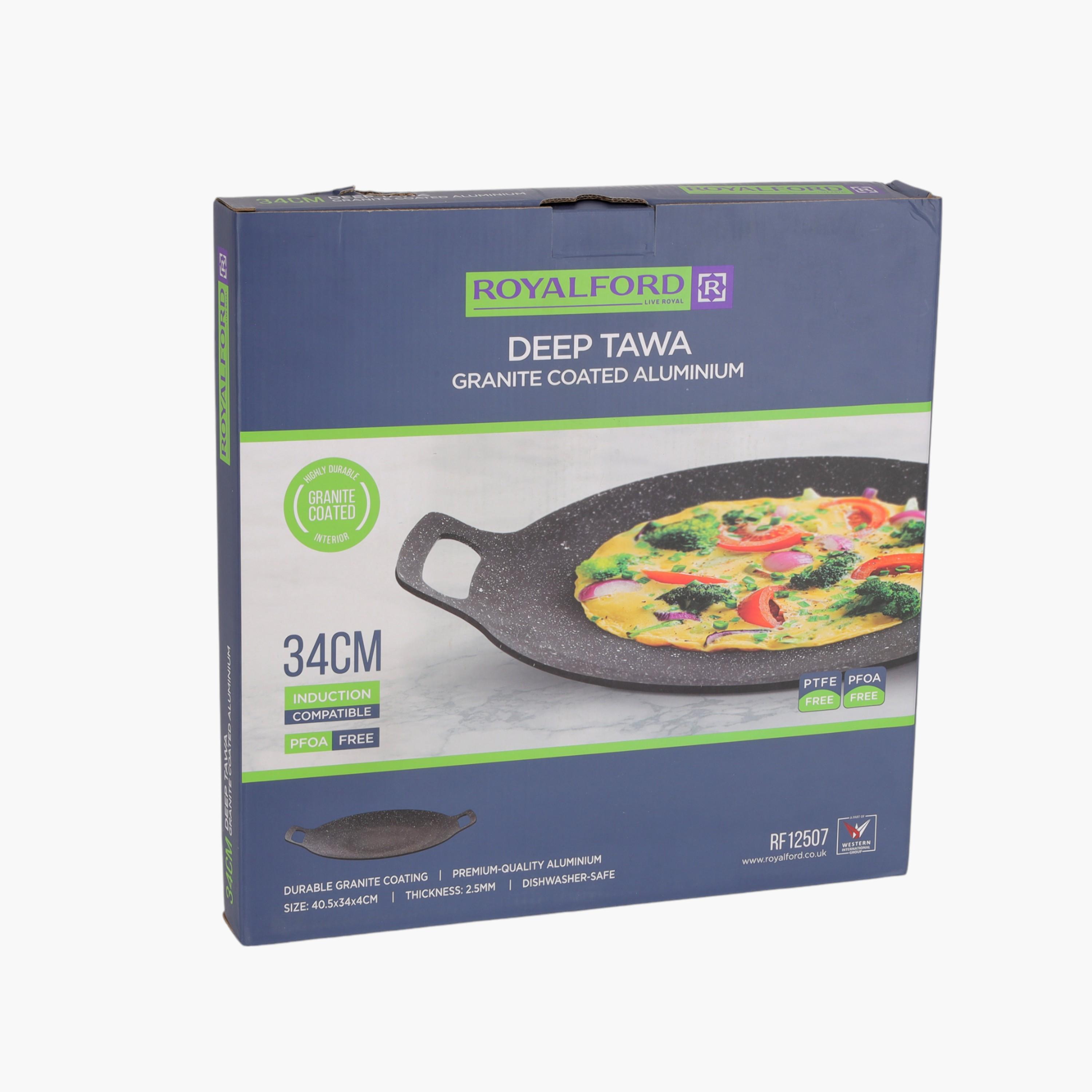 Granite Coated Aluminium Deep Tawa - 34 cms-household-kitchen-cookware-potsandpans-image-7