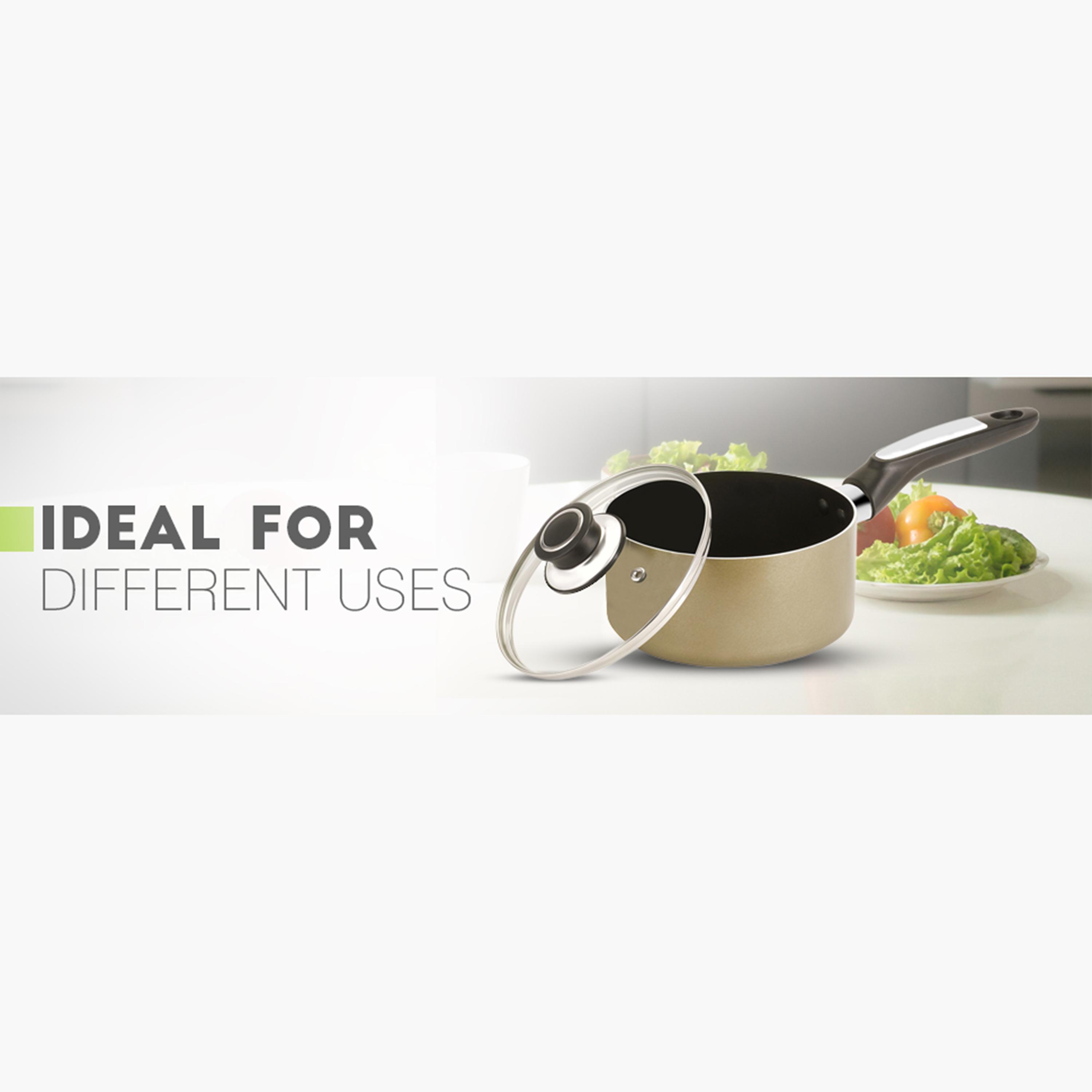 Aluminium Non-Stick Saucepan with Glass Lid - 20 cms-household-kitchen-cookware-potsandpans-image-10