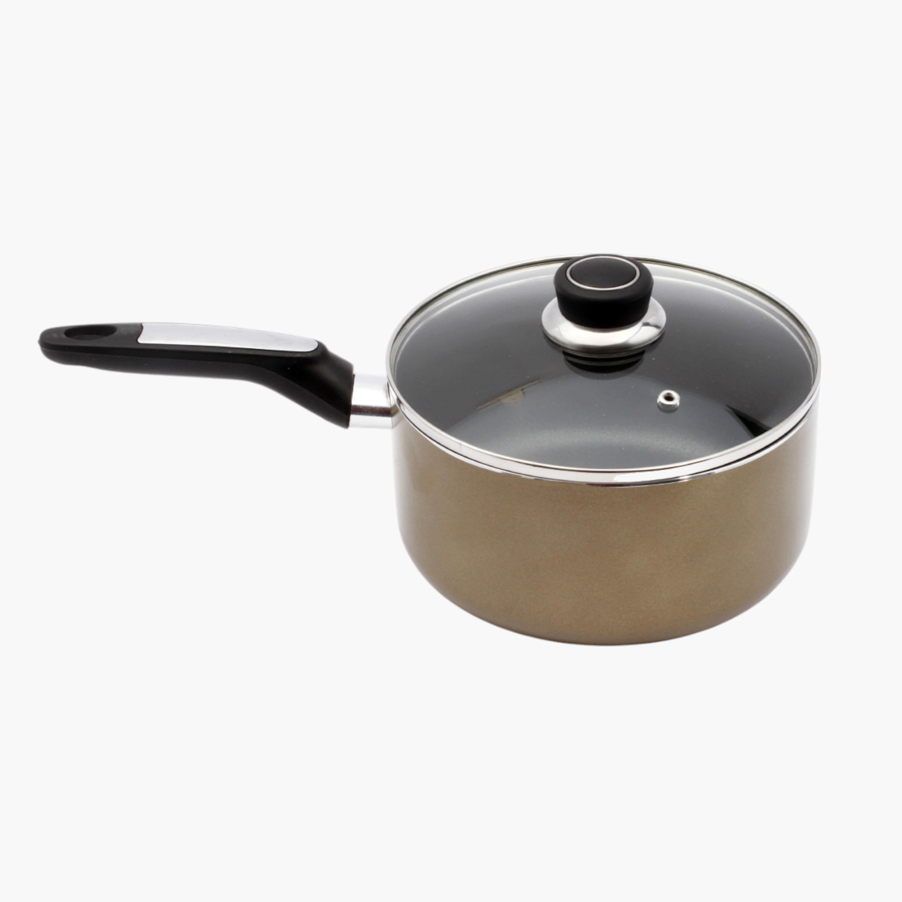 Aluminium Non-Stick Saucepan with Glass Lid - 20 cms-household-kitchen-cookware-potsandpans-image-6
