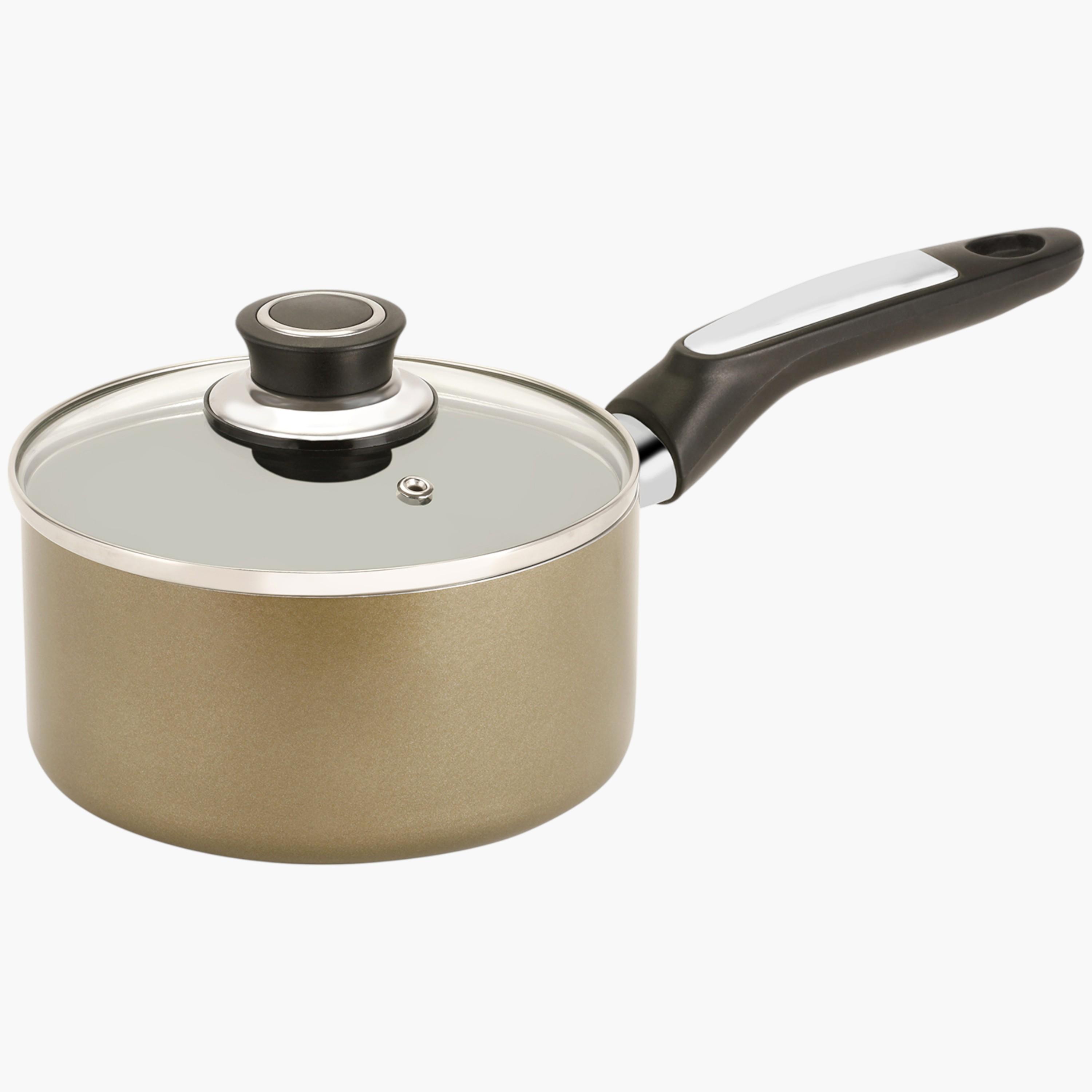 Aluminium Non-Stick Saucepan with Glass Lid - 20 cms-household-kitchen-cookware-potsandpans-image-7