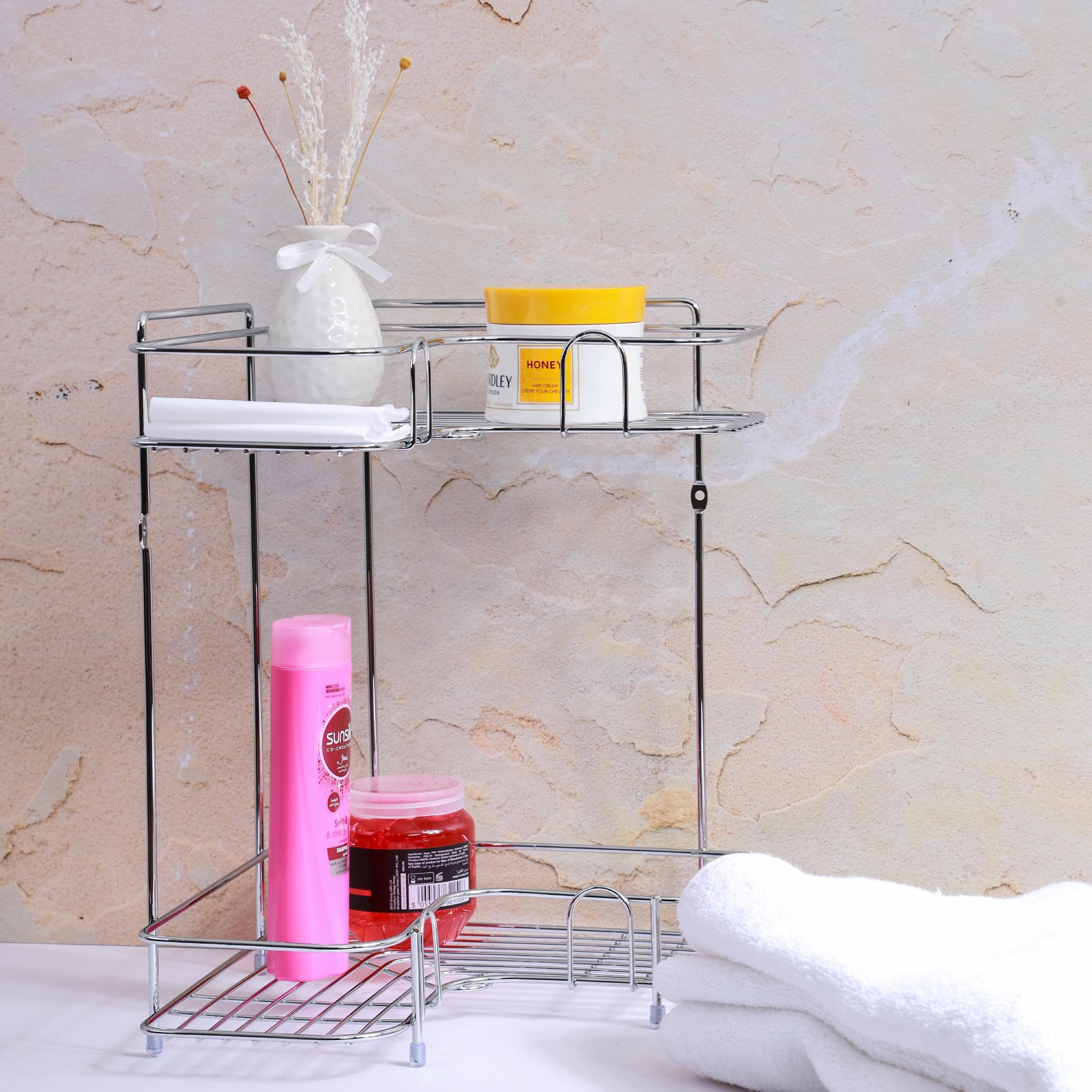 Royalford 2-Tier Stainless Steel Corner Rack-household-kitchen-kitchenorganising-countertoporganising-image-6