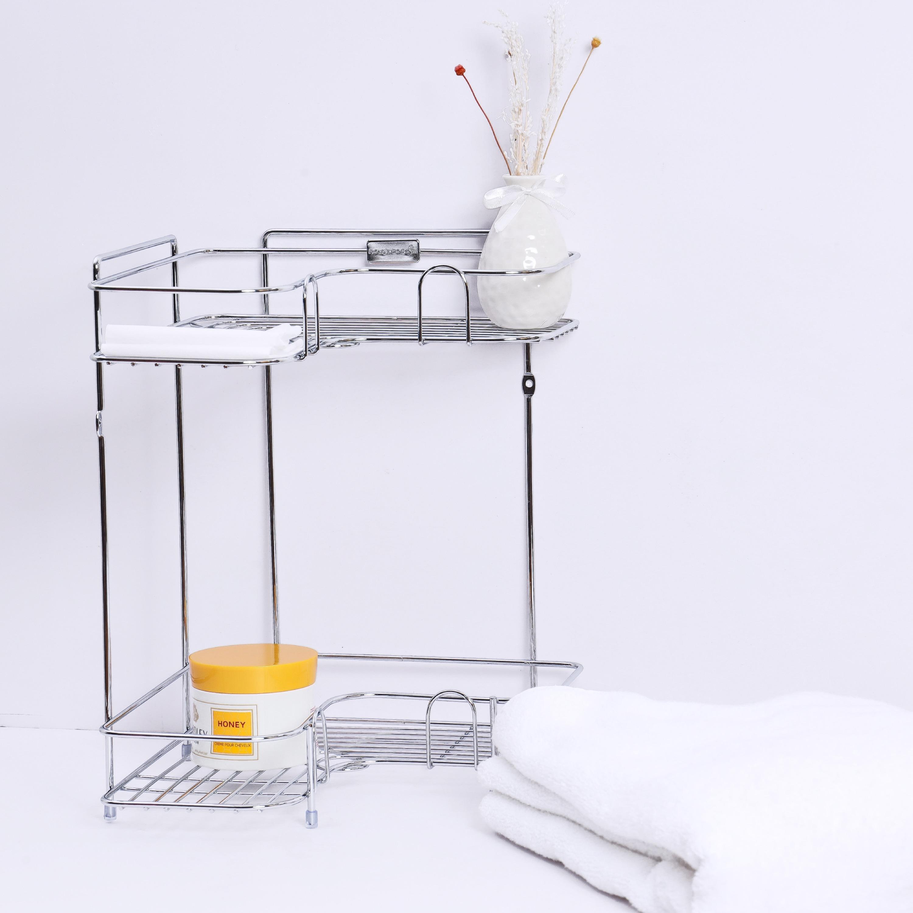 Royalford 2-Tier Stainless Steel Corner Rack-household-kitchen-kitchenorganising-countertoporganising-image-7