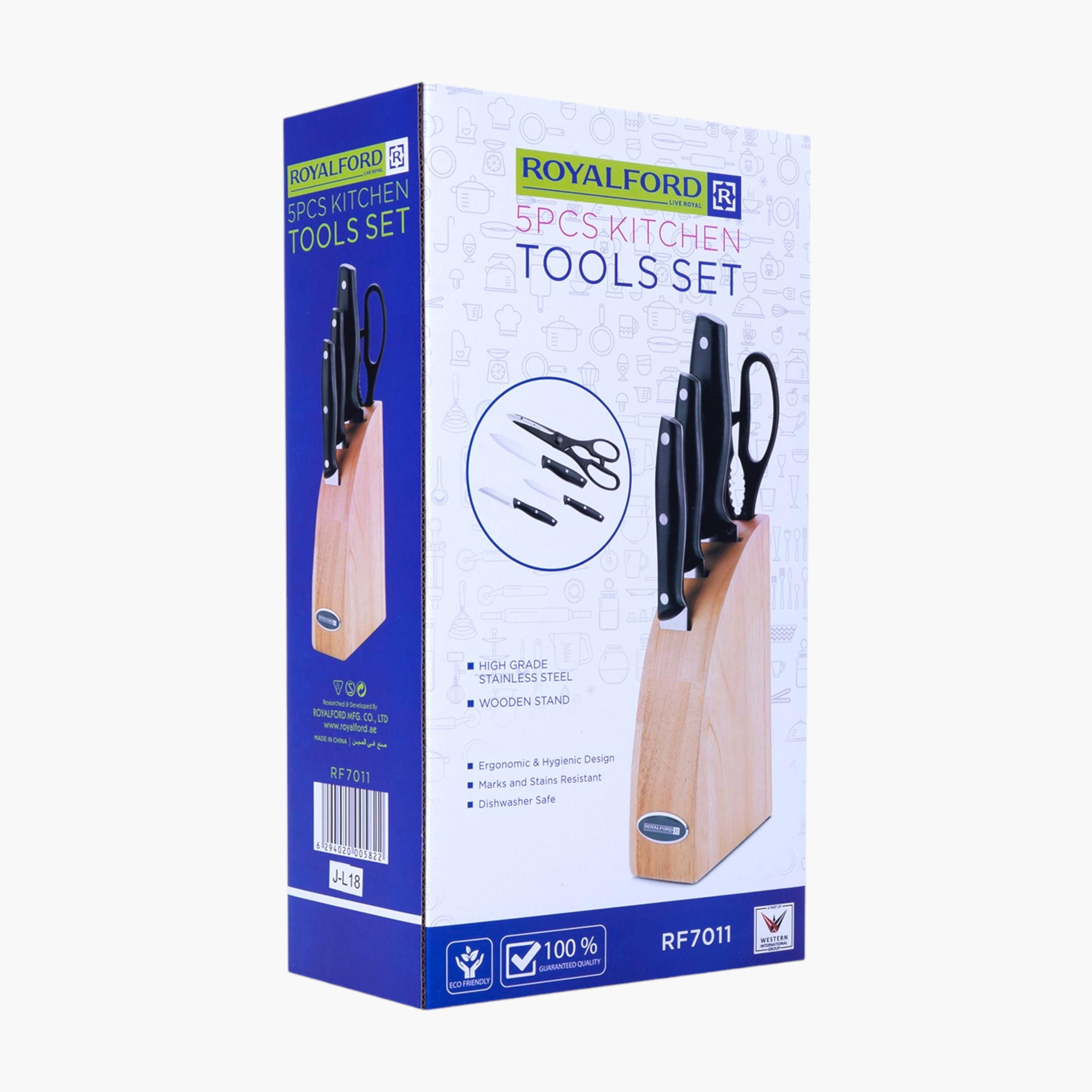 Stainless Steel 5-Piece Kitchen Tools Set-household-dining-cutlery-cutlerysets-image-1