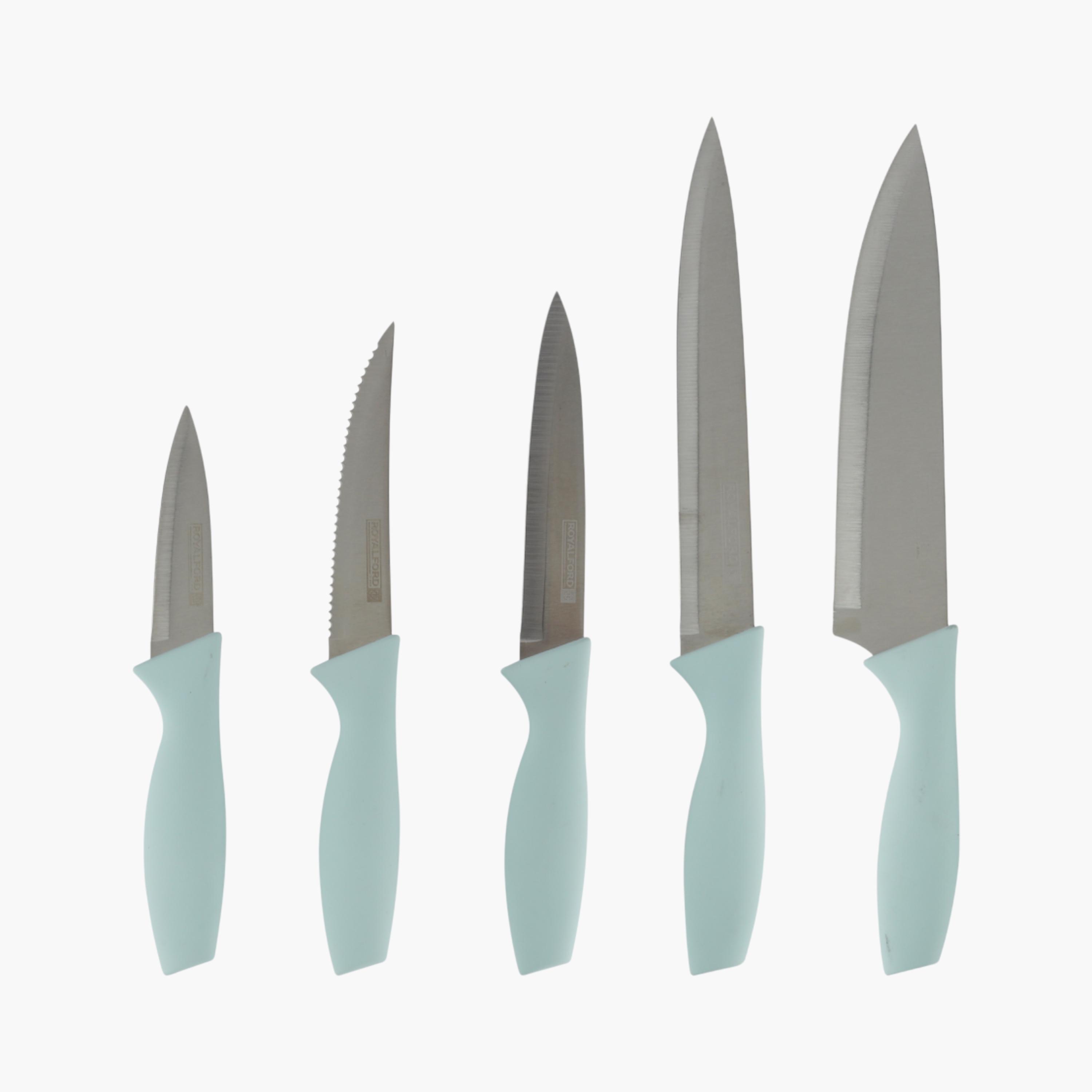Stainless Steel 6-Piece Knife Set with Holder-household-kitchen-kitchentoolsandutensils-knives-image-5