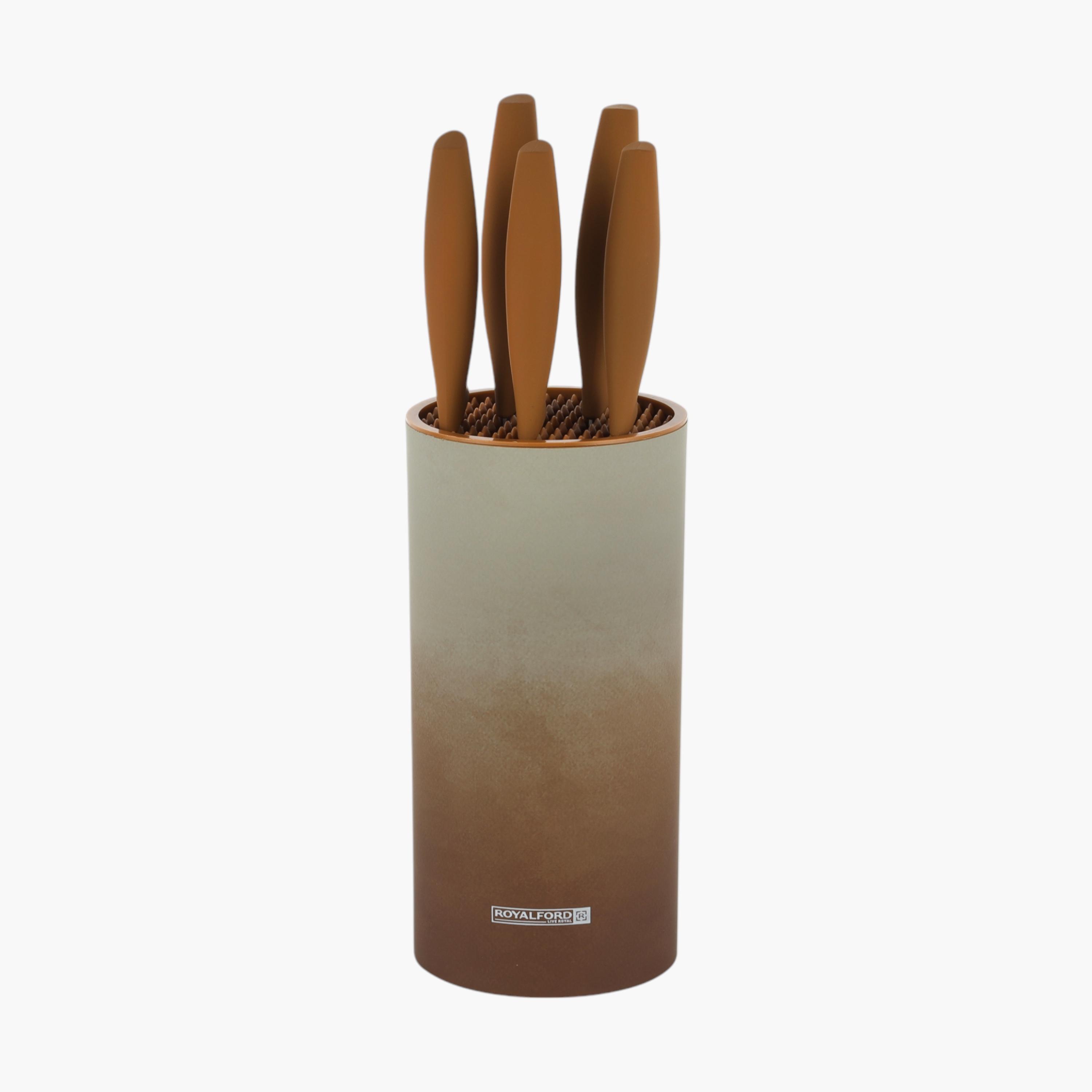 Stainless Steel 6-Piece Knife Set with Holder-household-kitchen-kitchentoolsandutensils-knives-image-2