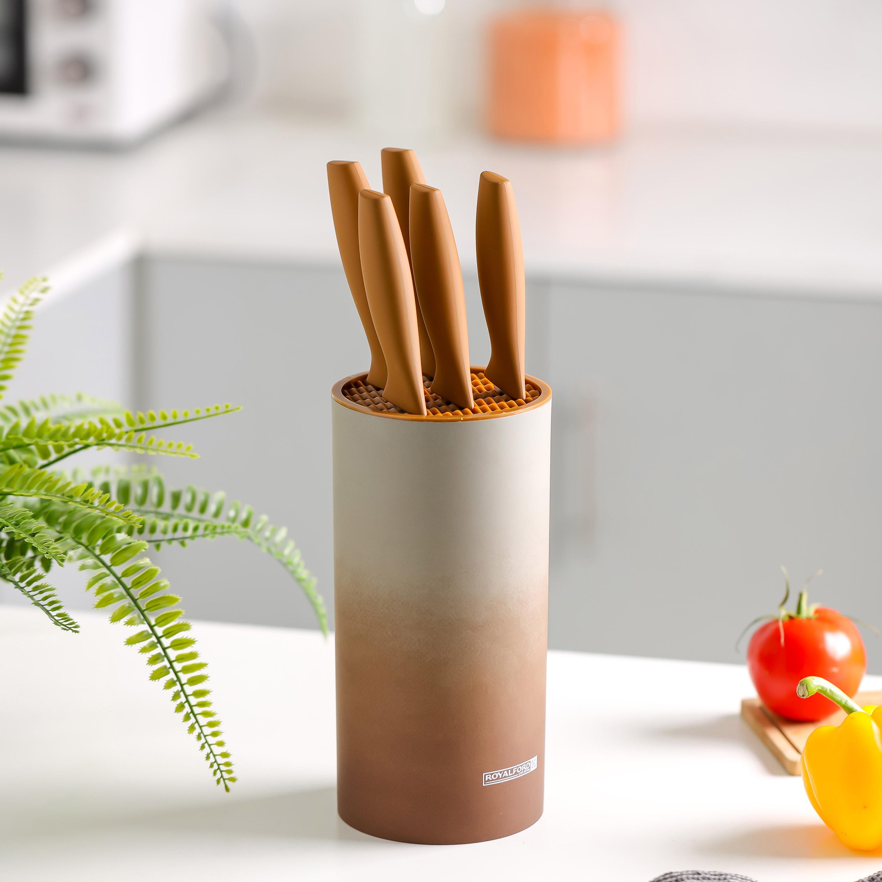 Stainless Steel 6-Piece Knife Set with Holder-household-kitchen-kitchentoolsandutensils-knives-image-5