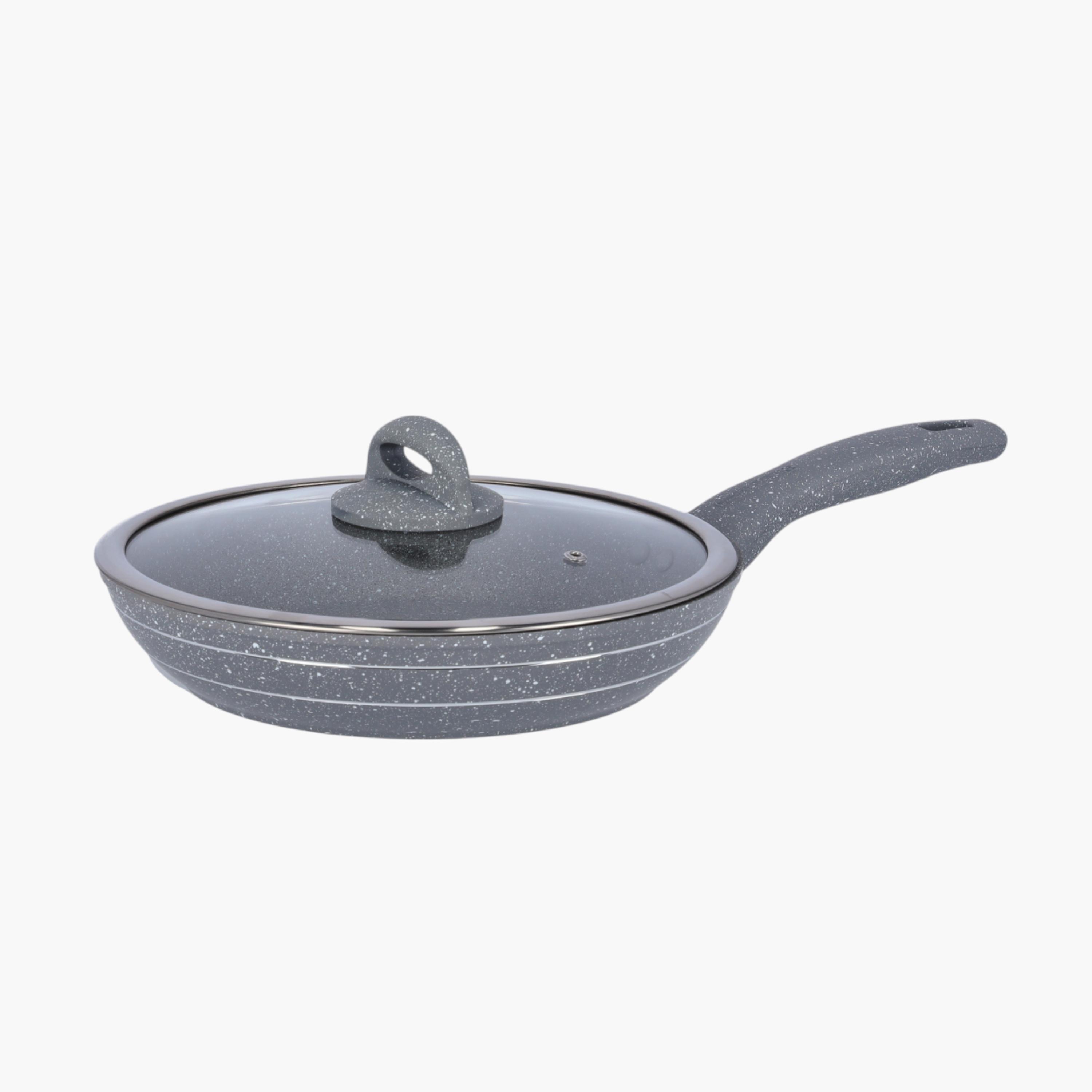 Granite Non-Stick Fry Pan with Lid - 28 cms-household-kitchen-cookware-potsandpans-image-1