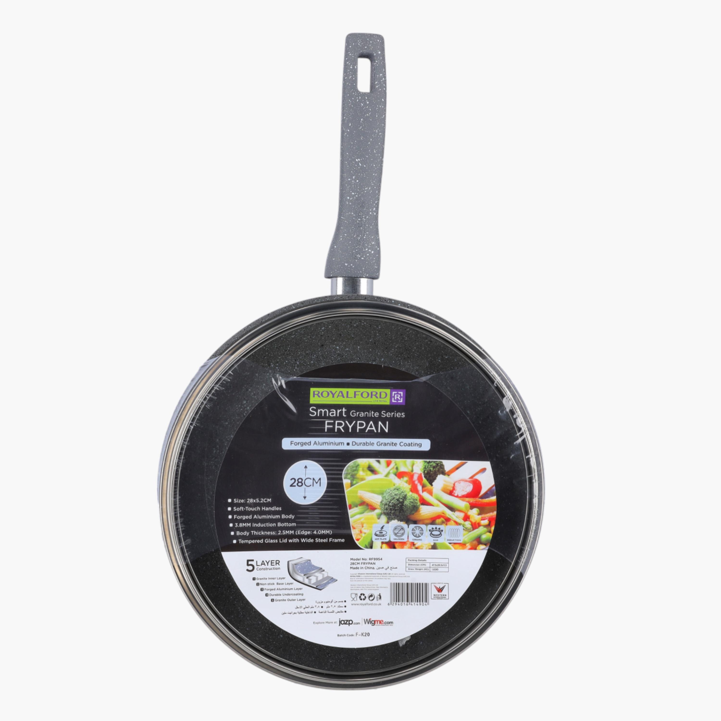 Granite Non-Stick Fry Pan with Lid - 28 cms-household-kitchen-cookware-potsandpans-image-2