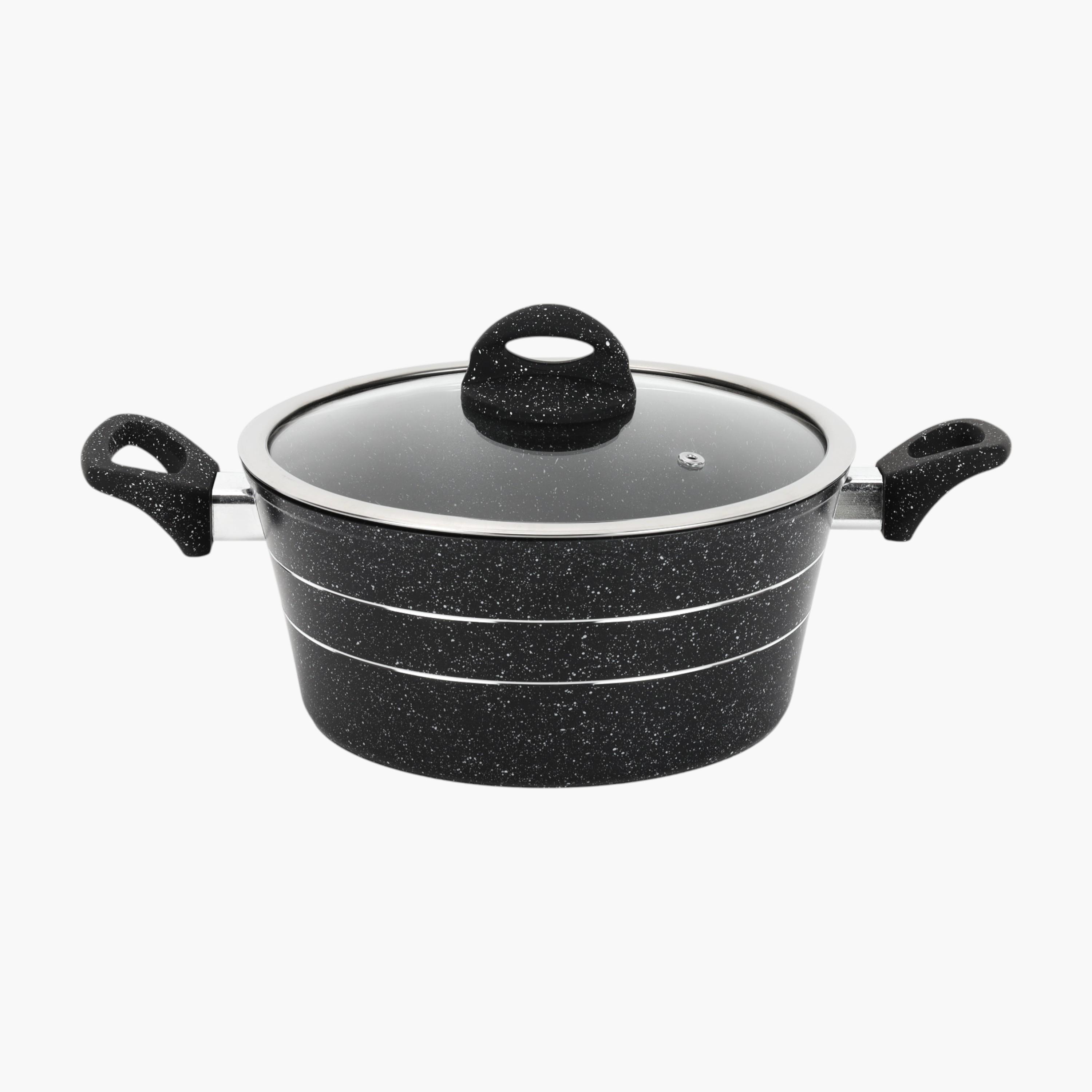 Royalford Smart Granite Non-Stick Casserole with Glass Lid - 24 cms-household-kitchen-cookware-potsandpans-image-3