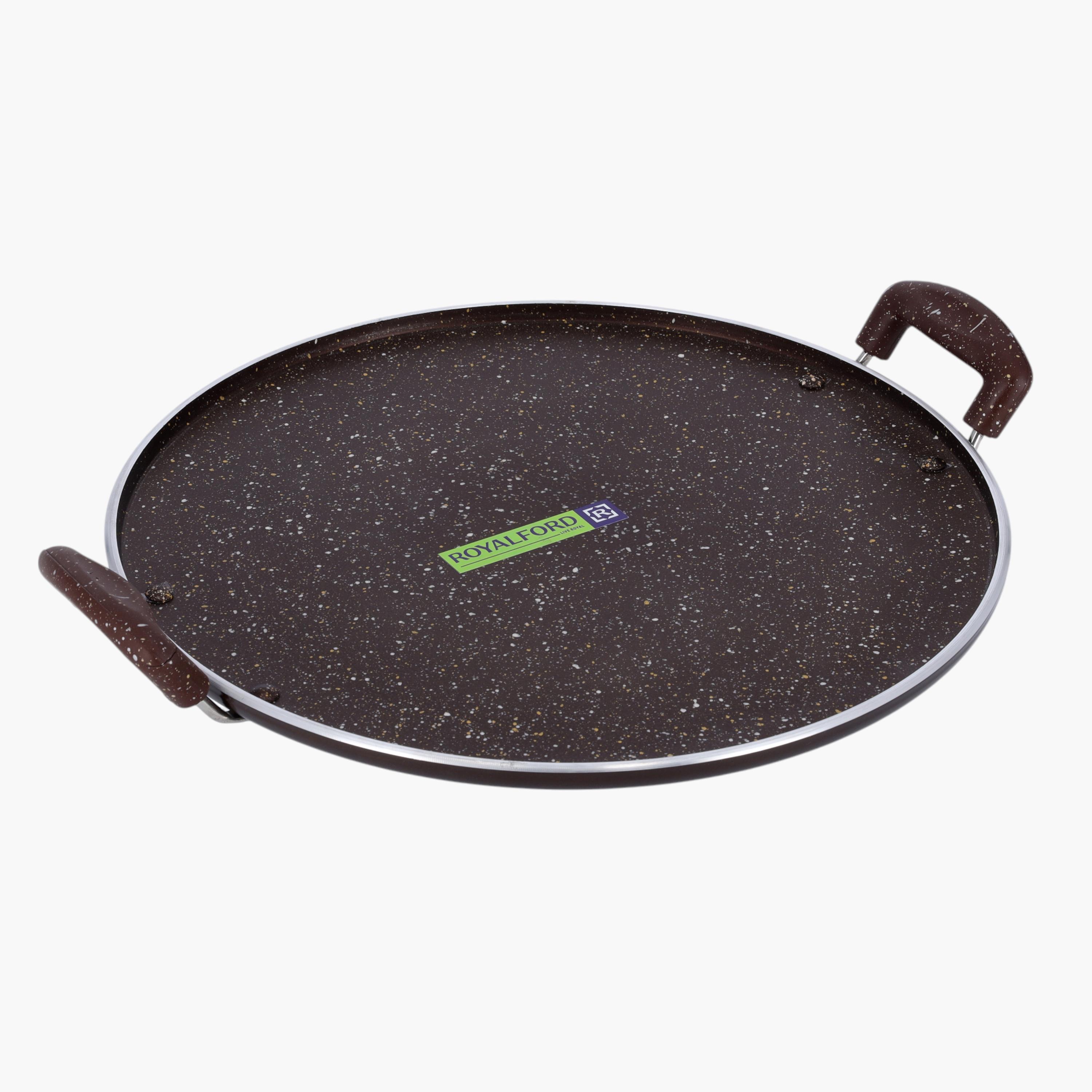 مقلاة تاوا مستديرة غير قابلة للالتصاق بتشطيب جرانيت من رويال فورد - 35 سم-household-kitchen-cookware-potsandpans-image-1